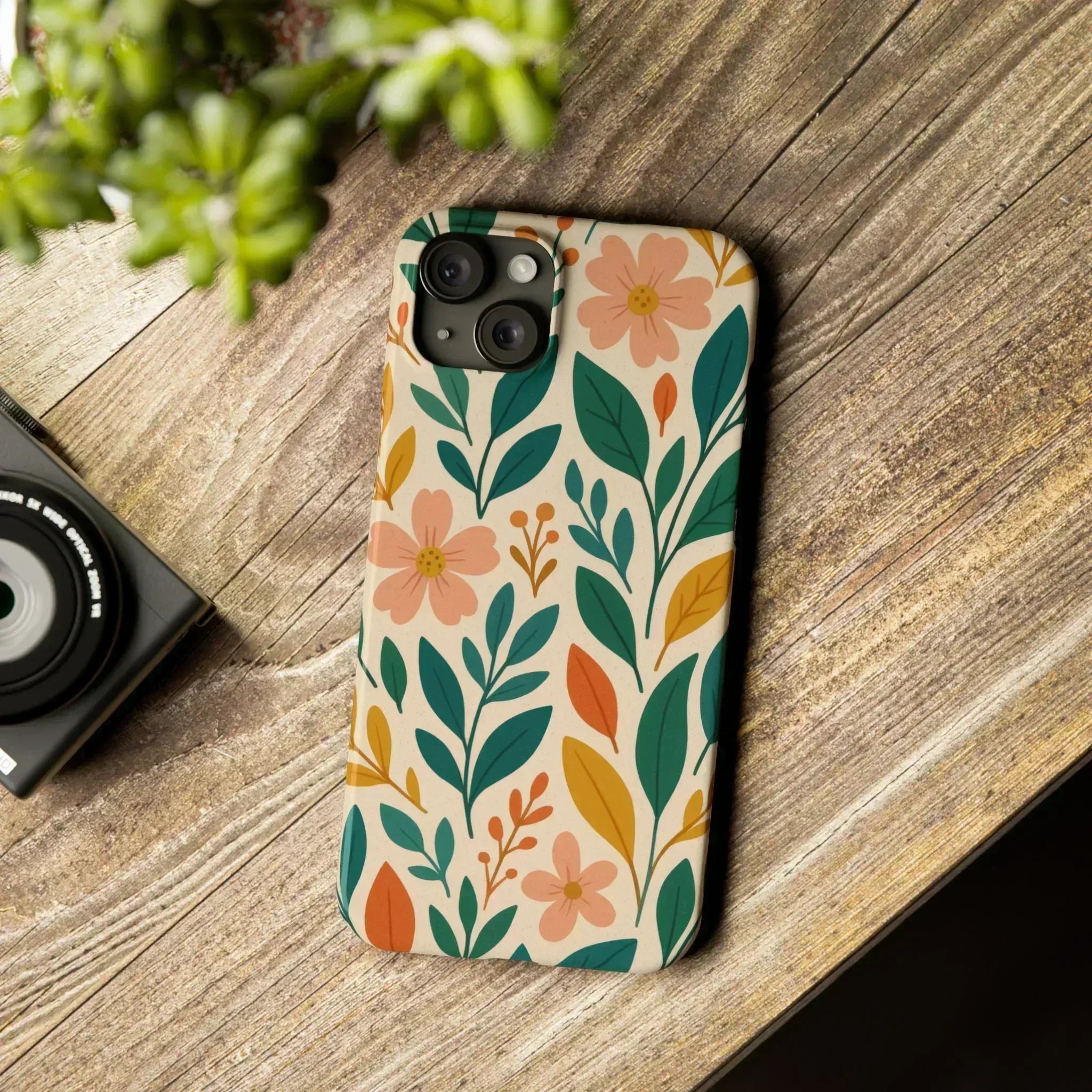 Floral Harmony Phone Case for iPhone 11-16 - KARARMDESIGN