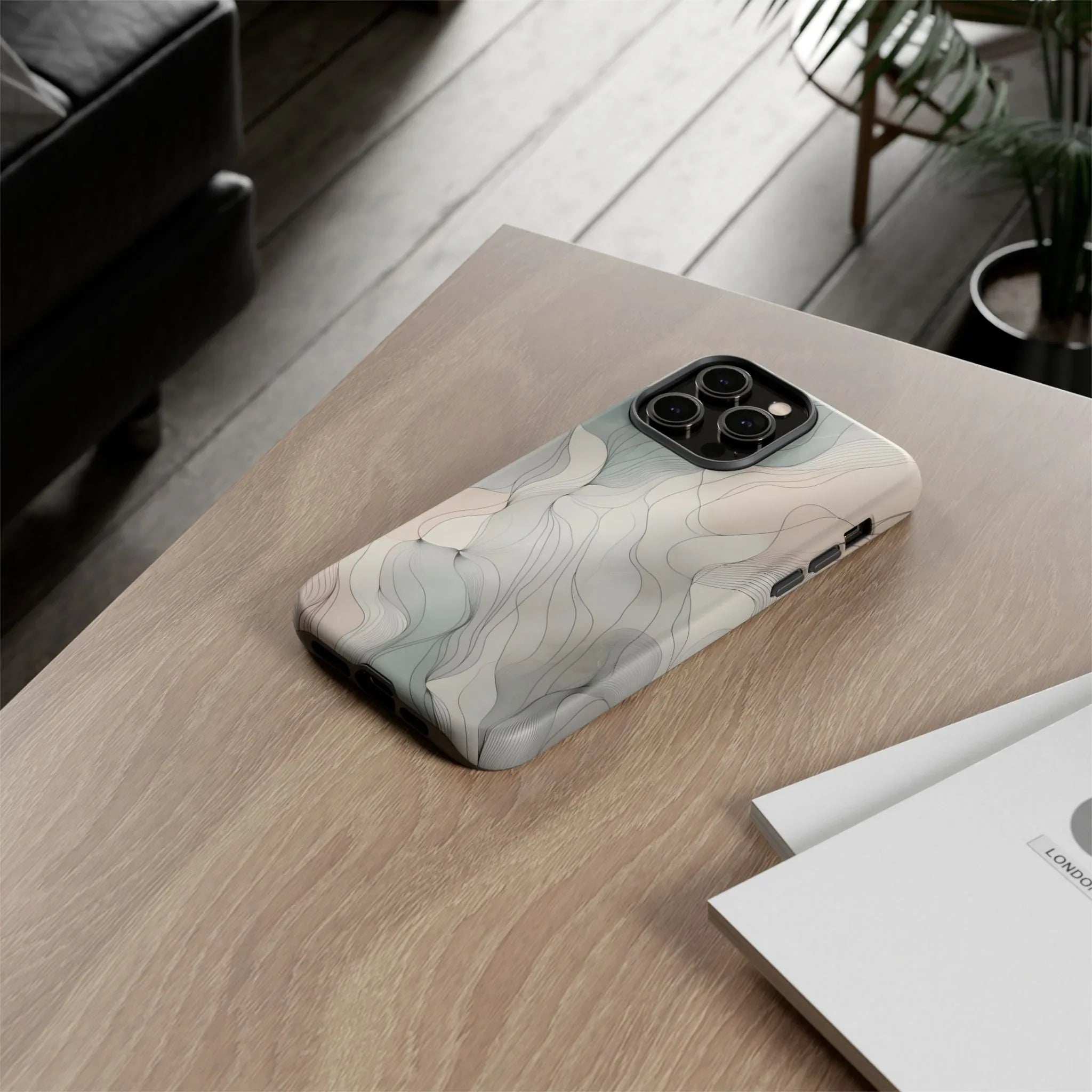 Pastel Wave Phone Case – Minimalist Design for iPhone & Pixel - KARARMDESIGN