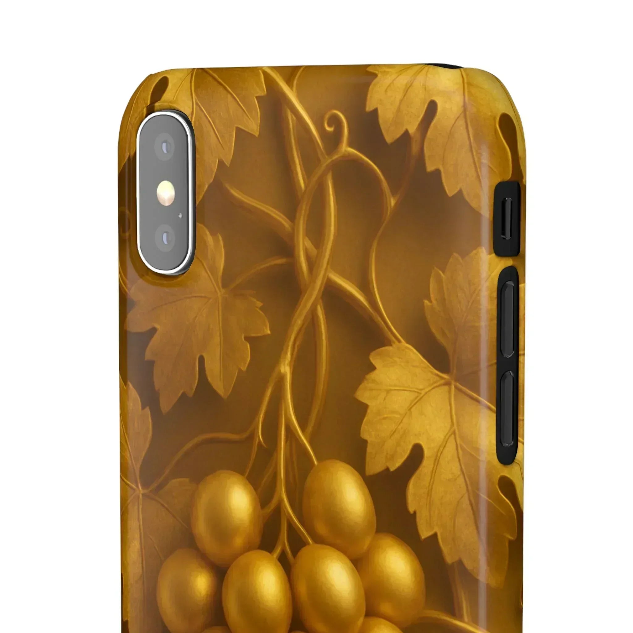 Golden Grapes Phone Case for iPhone 8–16 - KARARMDESIGN