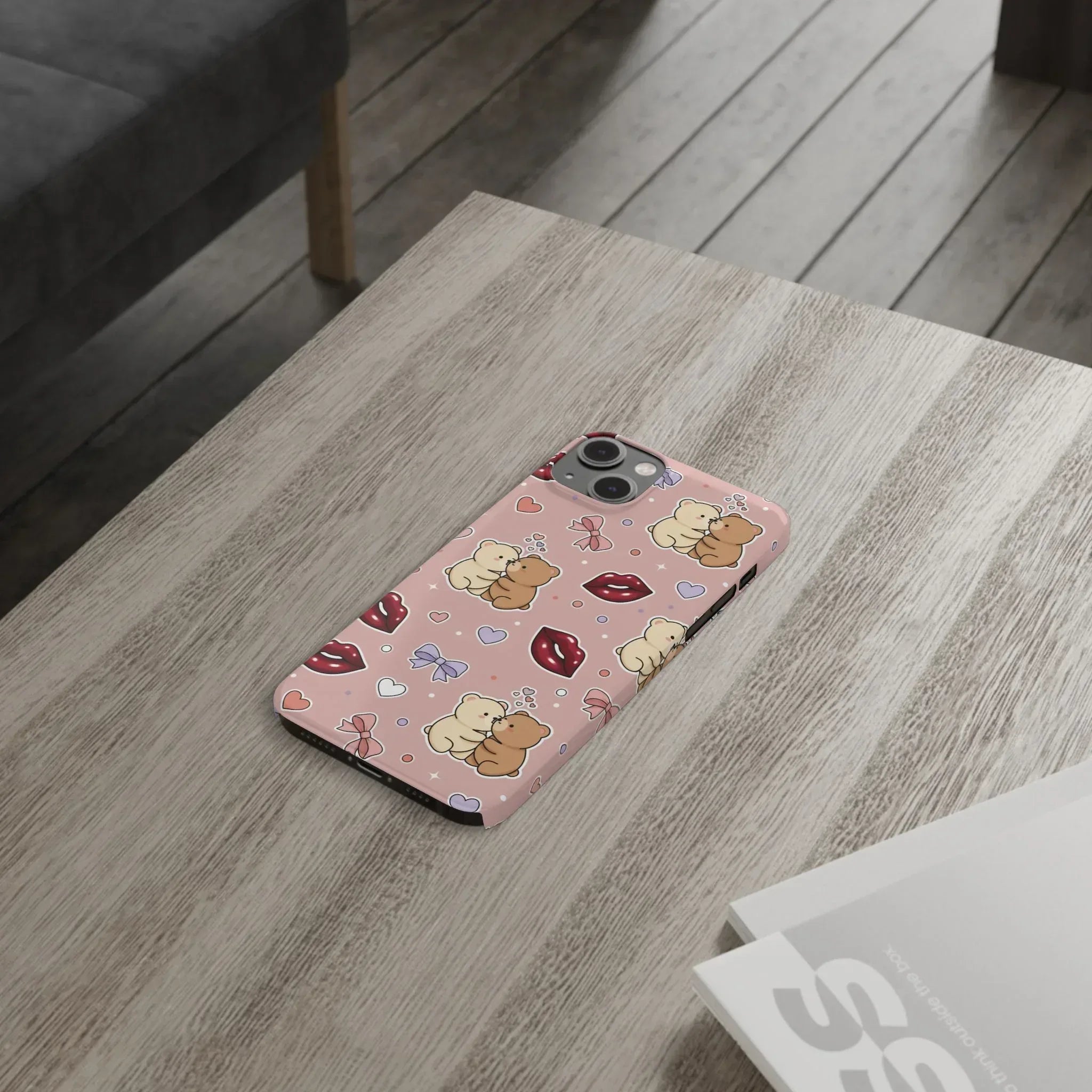 Bear Hug Bliss Phone Case for iPhone 11-17 - KARARMDESIGN