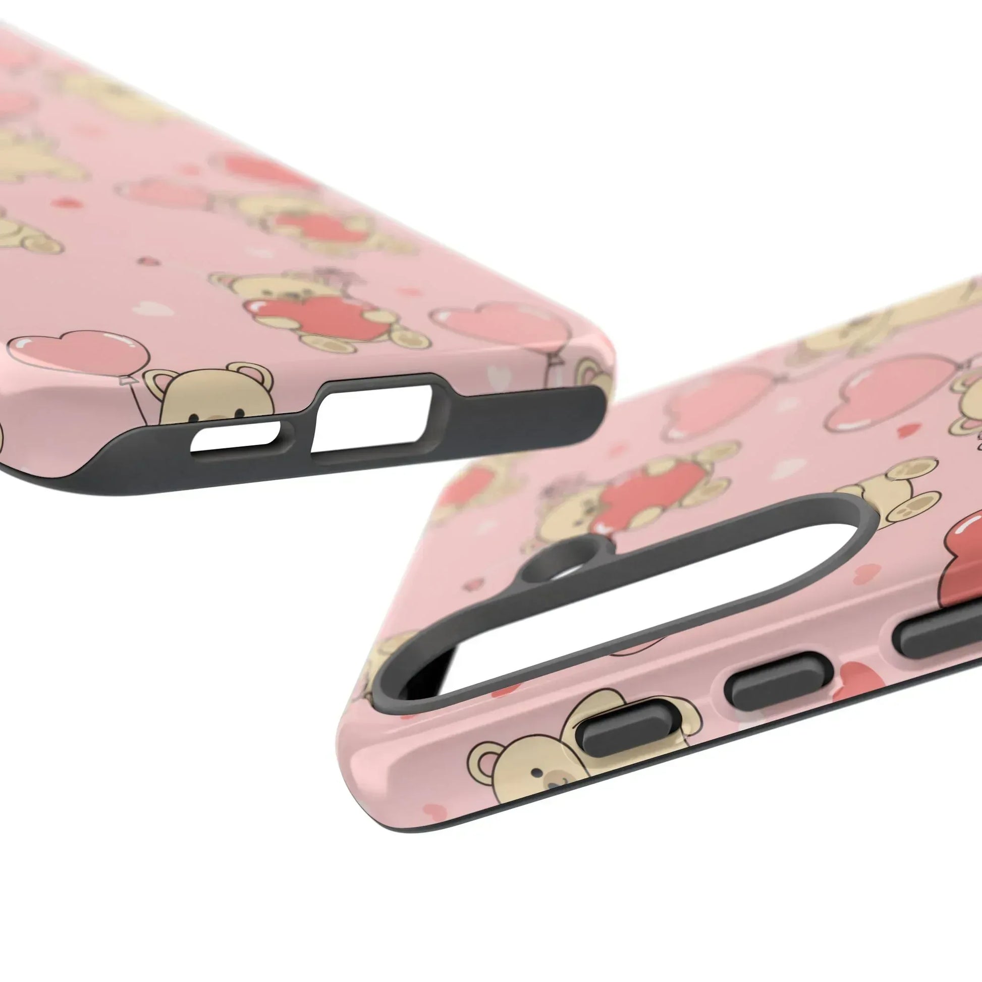Teddy's Valentine Parade Phone Case for iPhone 11-17 and Galaxy S21-S25 - KARARMDESIGN