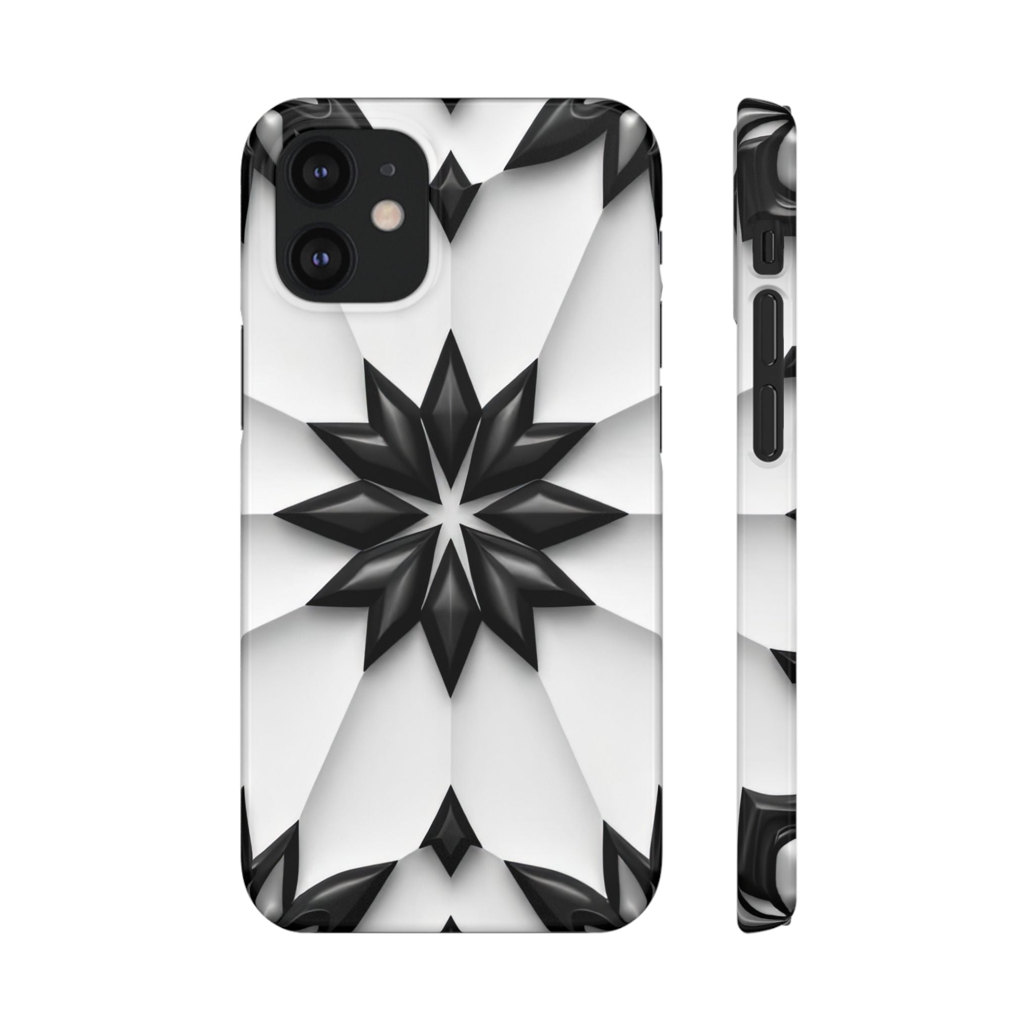 Black & White Geometric Snap Case for iPhone & Samsung Galaxy
