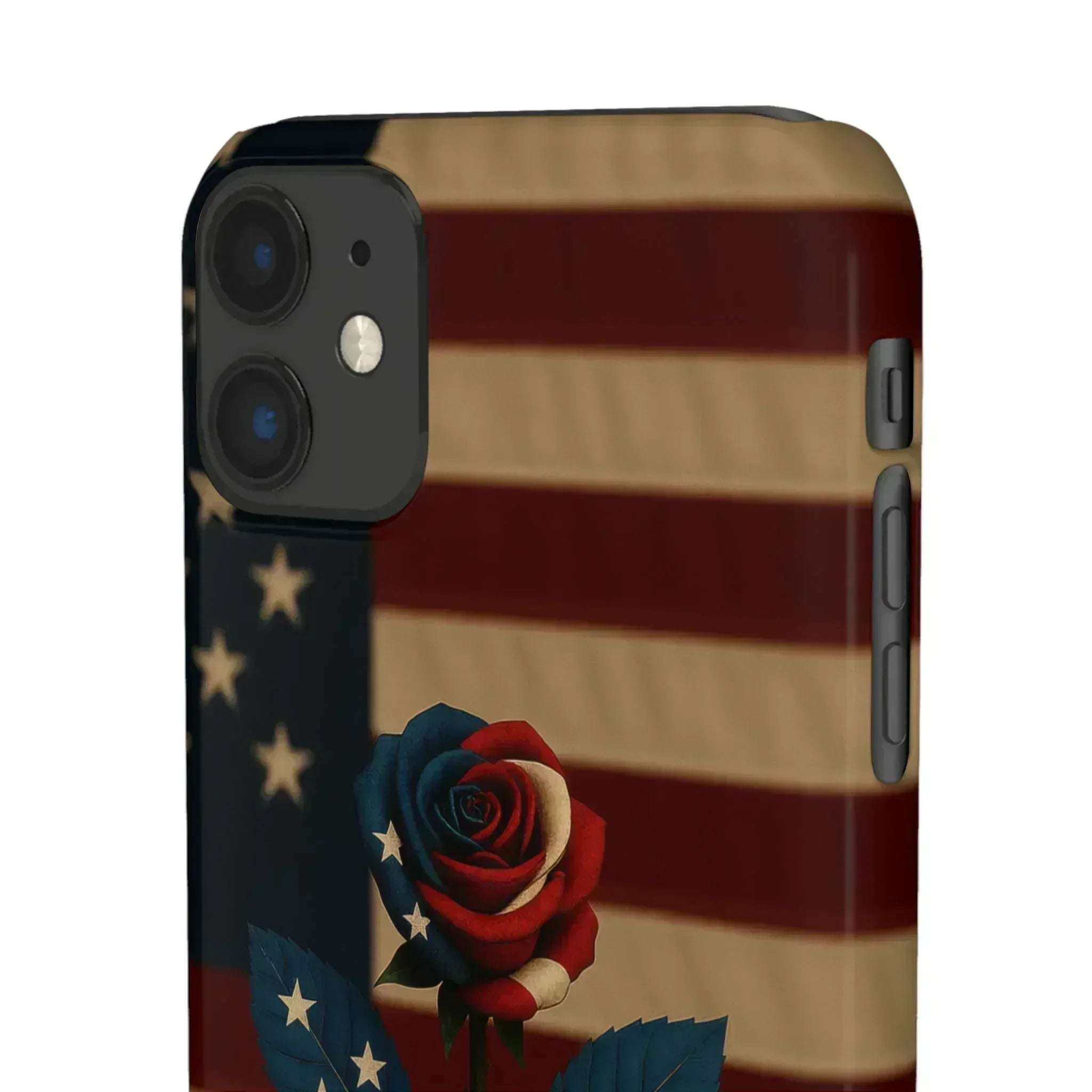 American Rose Flag Phone Case for iPhone 8-16 and Galaxy S10-S24 - KARARMDESIGN