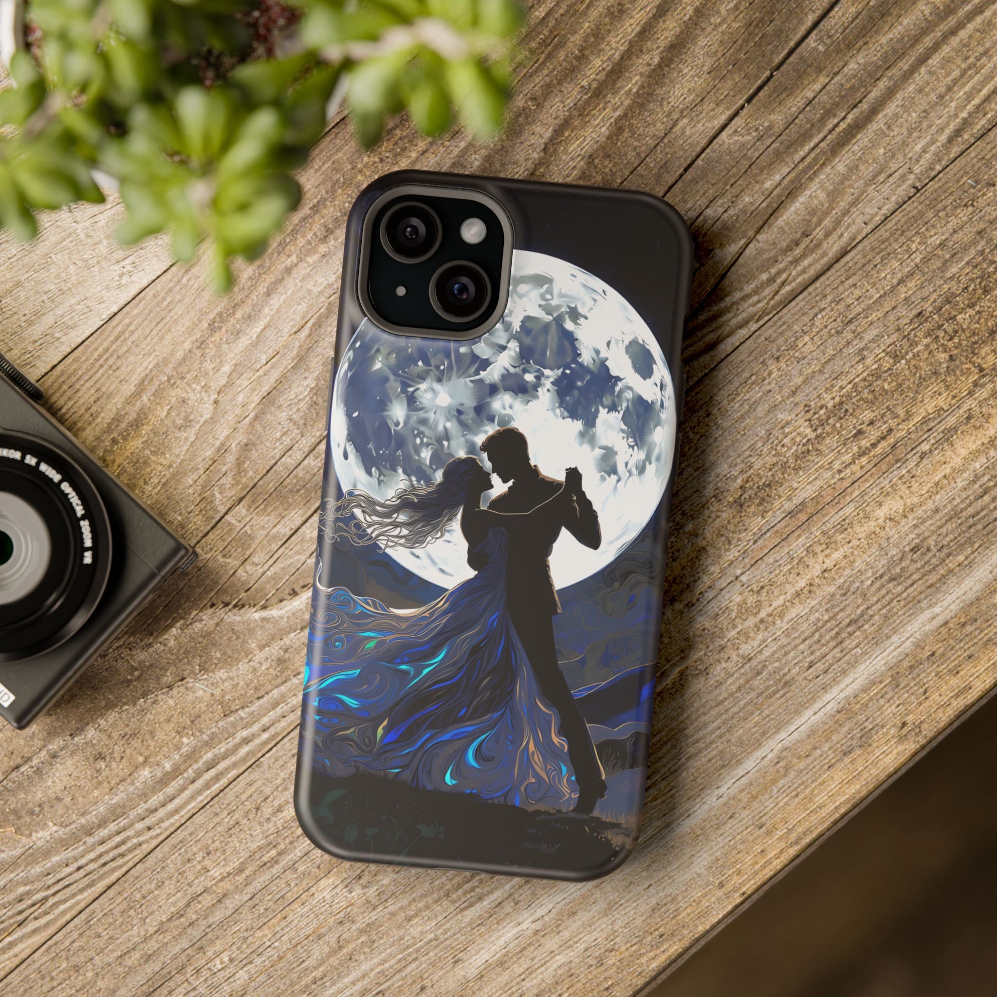 Romantic Moonlight Dance Magnetic Phone Case – iPhone 15–17 & Samsung Galaxy S26
