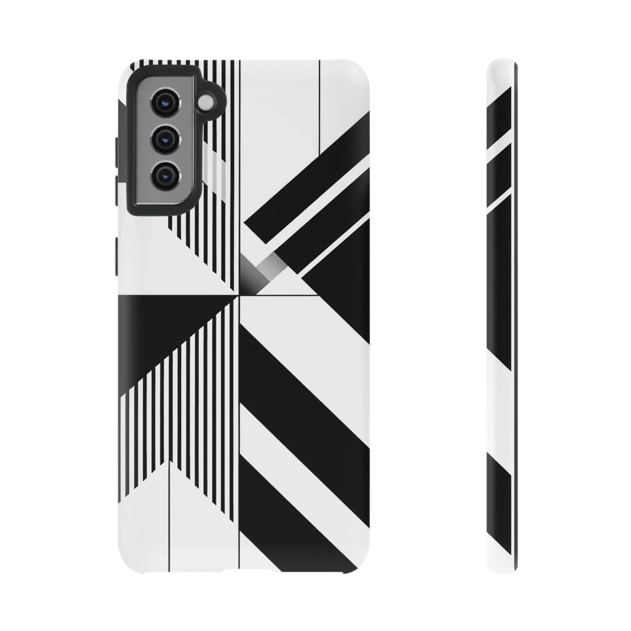 Monochrome Tough Phone Case for iPhone 11-16 and Galaxy S20–S25 - KARARMDESIGN