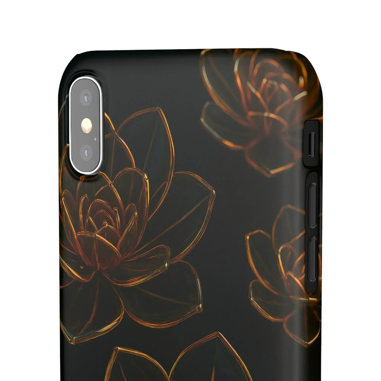 Glass Flower Phone Case for iPhone 7-16 and Galaxy S10-S24 Models
