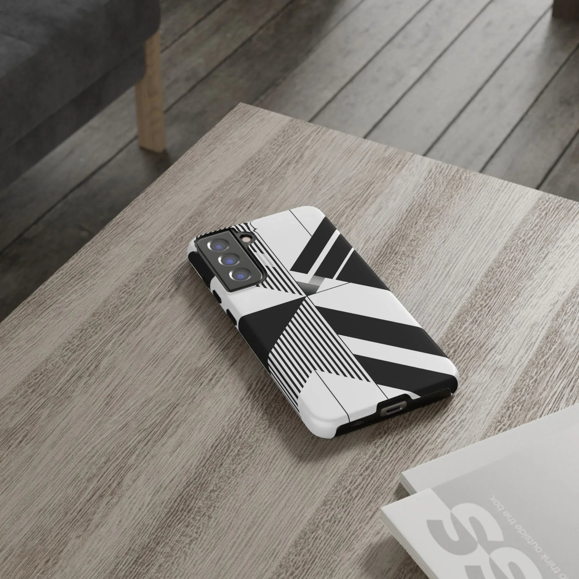 Monochrome Tough Phone Case for iPhone 11-16 and Galaxy S20–S25 - KARARMDESIGN