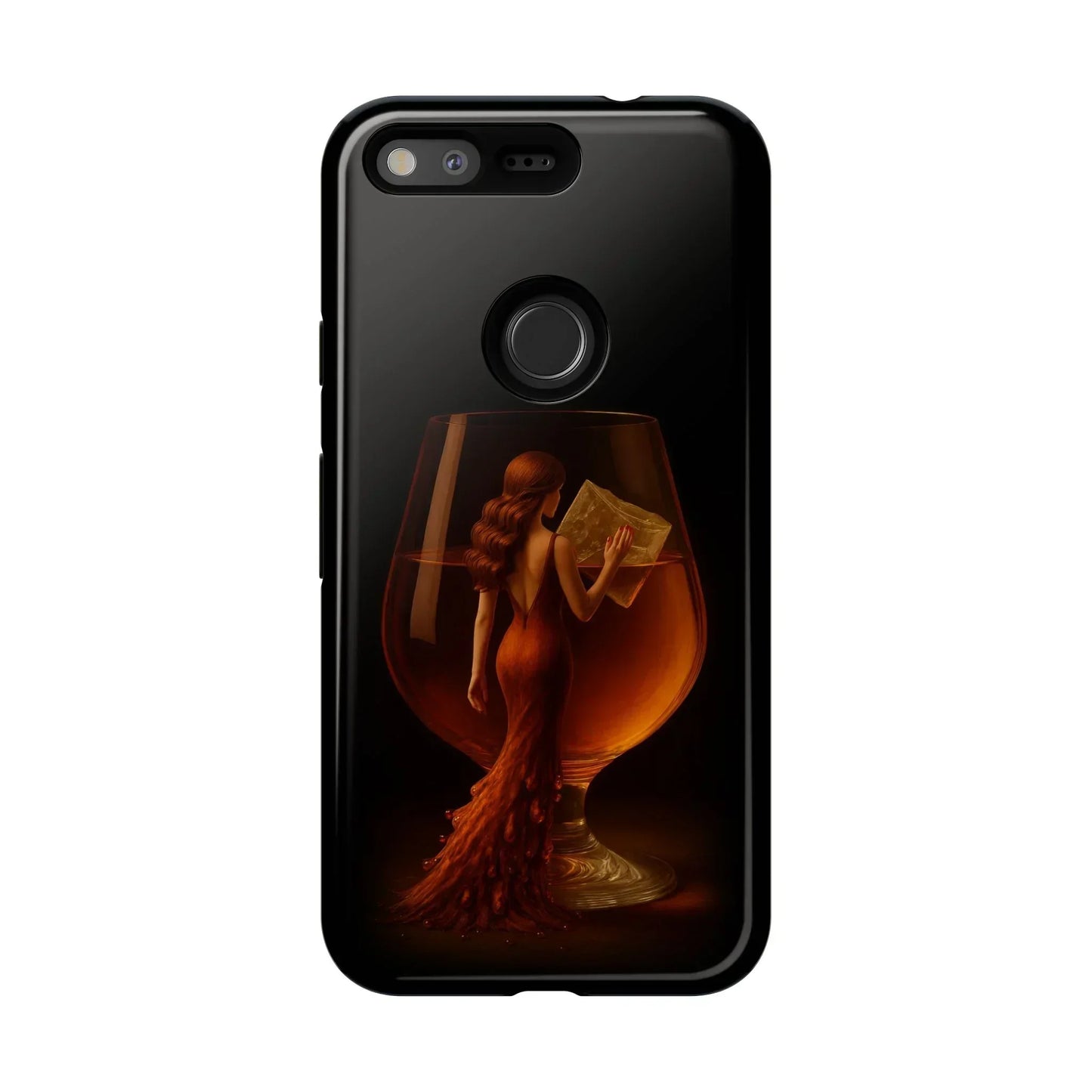 Elegant Midnight Lady Phone Case for iPhone 8-16 and Google Pixel up to 9 Models - KarArmDesign