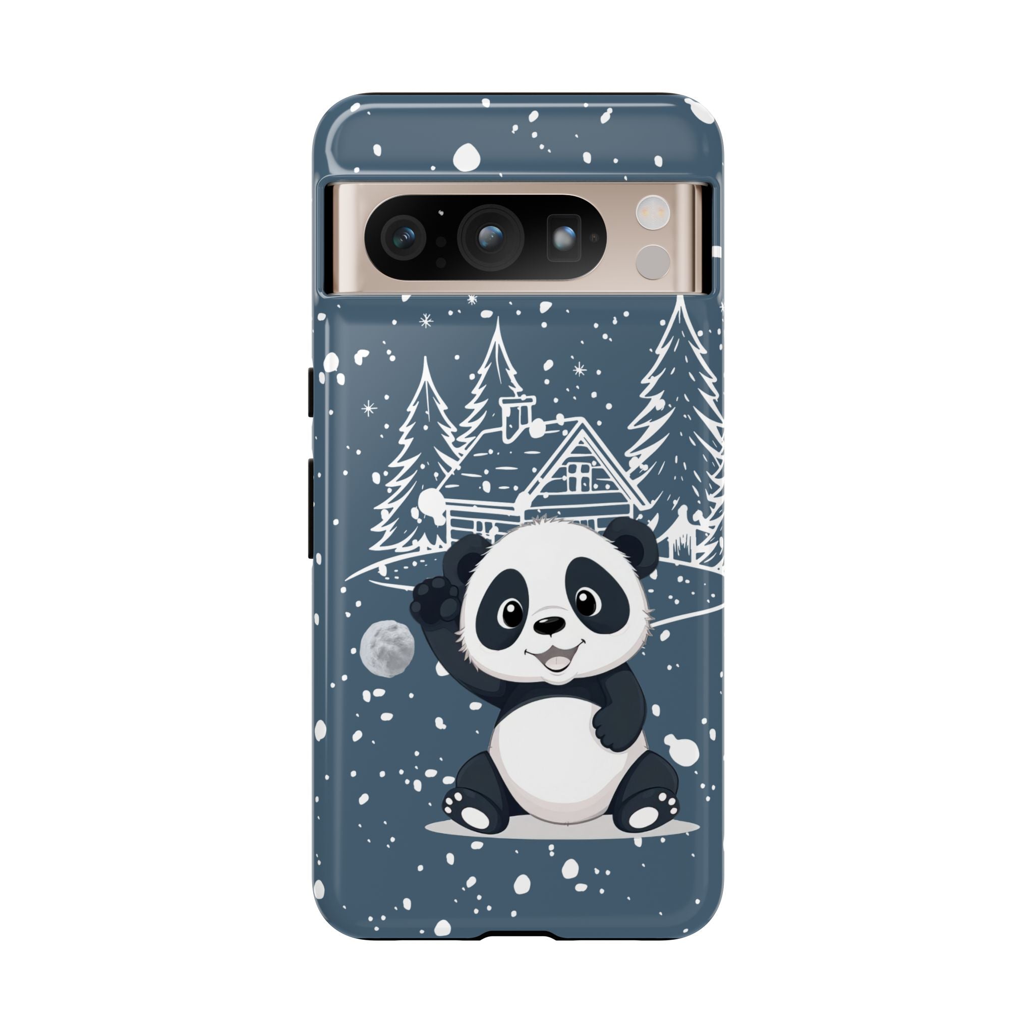 Cute Panda Phone Case for Samsung Galaxy S20–S26 & Google Pixel 6–9