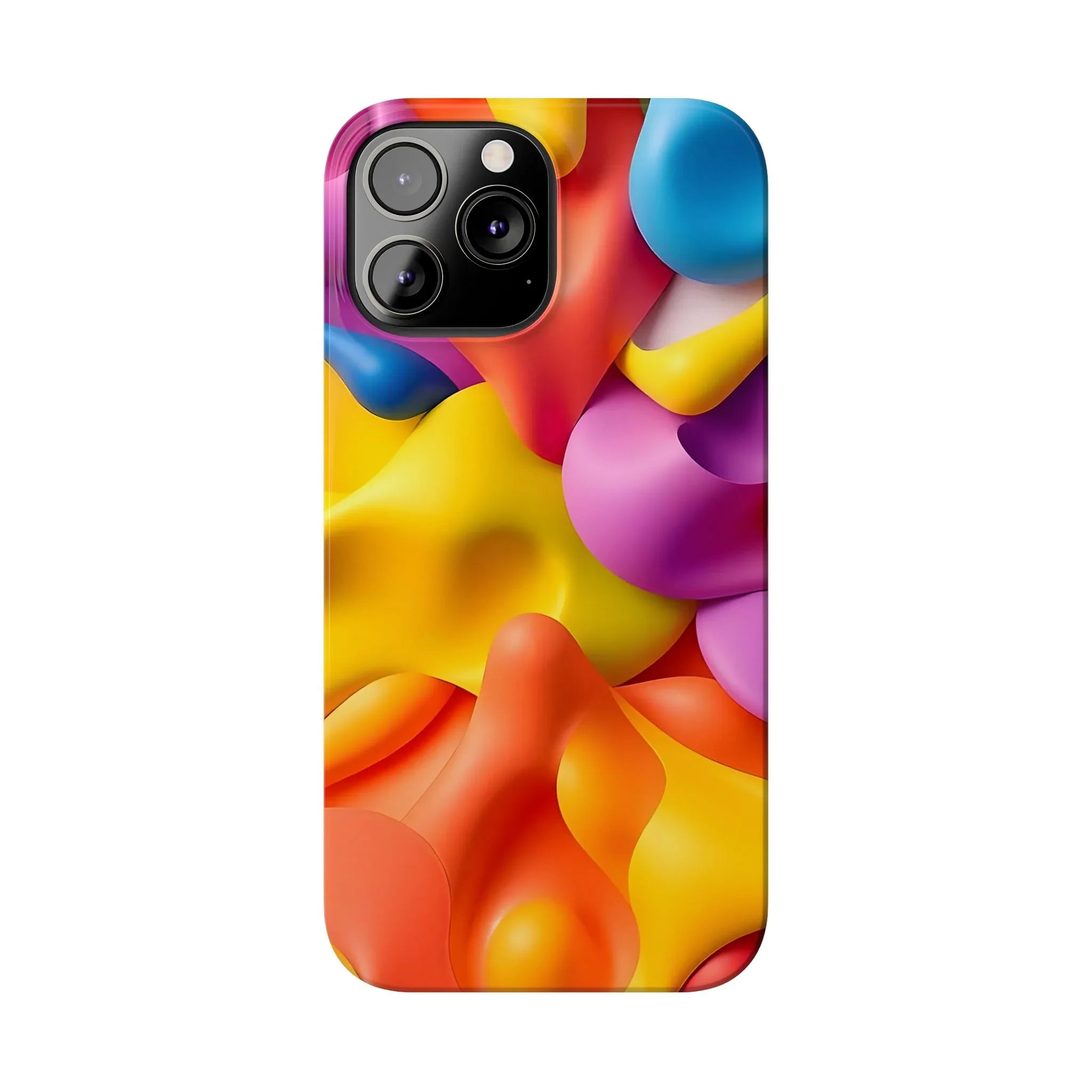 Vibrant Abstract Color Phone Case for iPhone 11-16 - KARARMDESIGN
