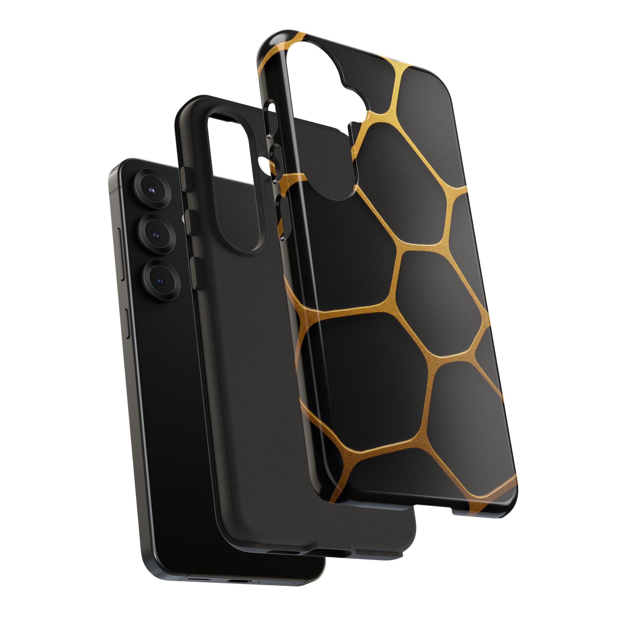 Golden Cellscape Tough Phone Case – Black & Gold