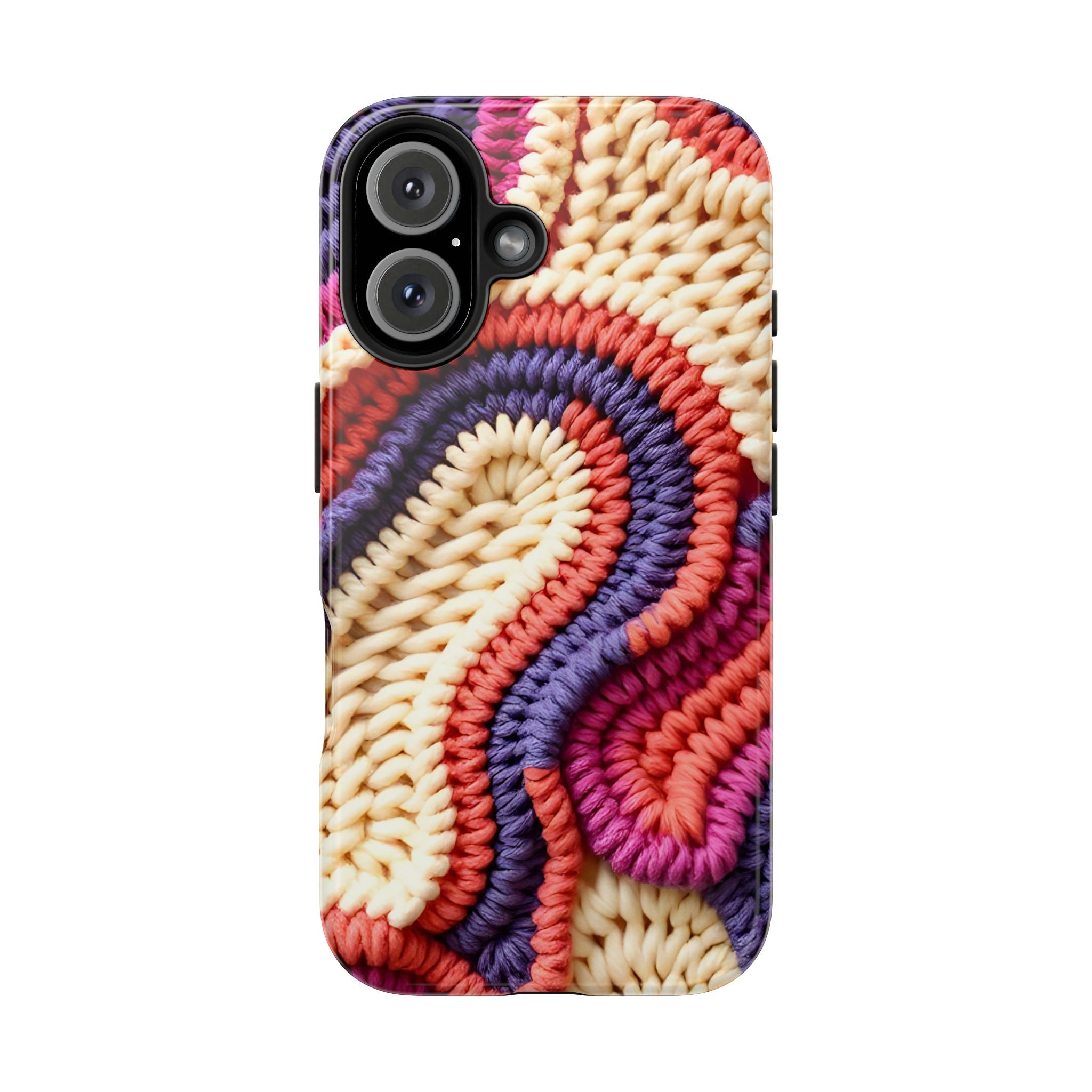 Handwoven Textile Art Phone Case for iPhone 11–17 & Galaxy S21–S26