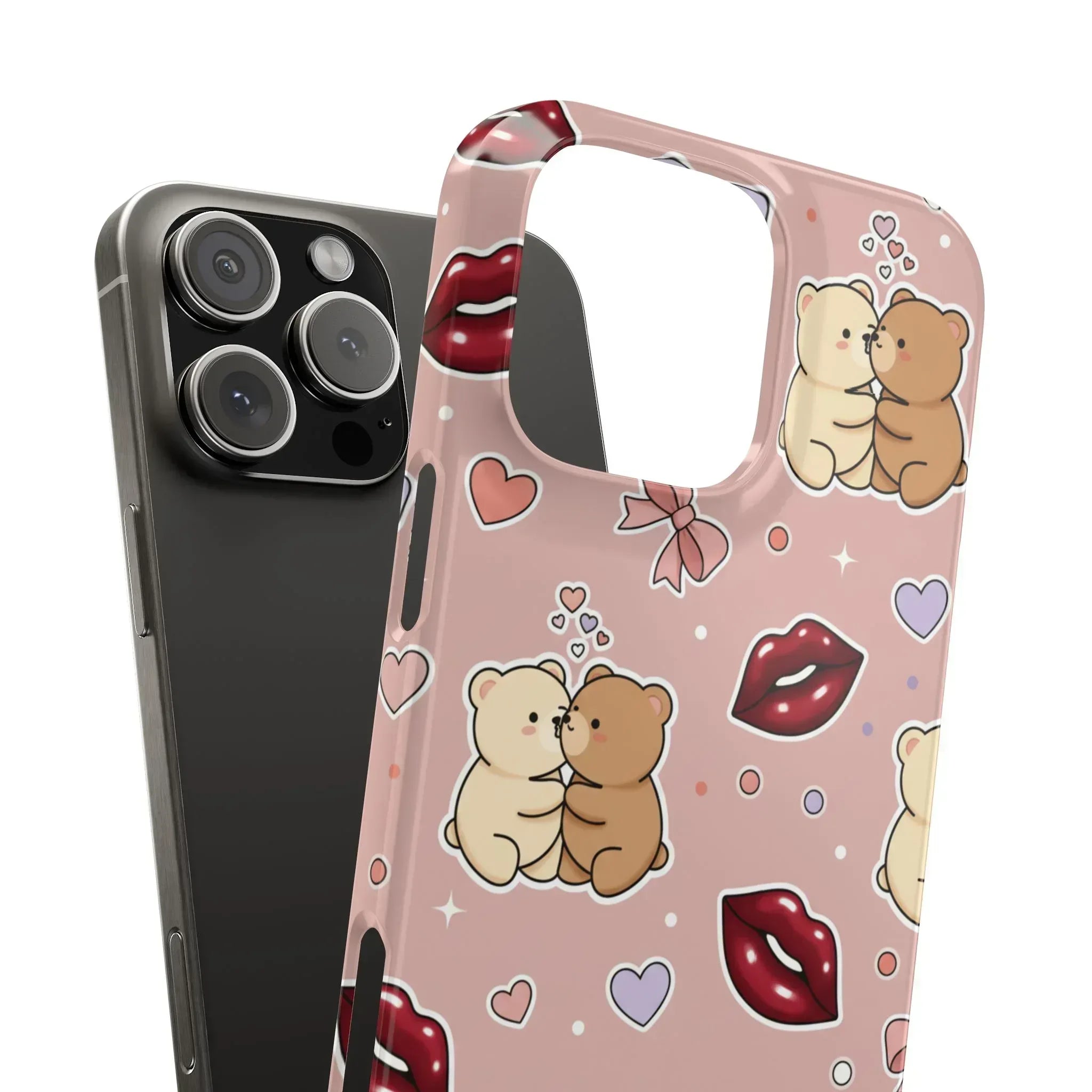 Bear Hug Bliss Phone Case for iPhone 11-17 - KARARMDESIGN