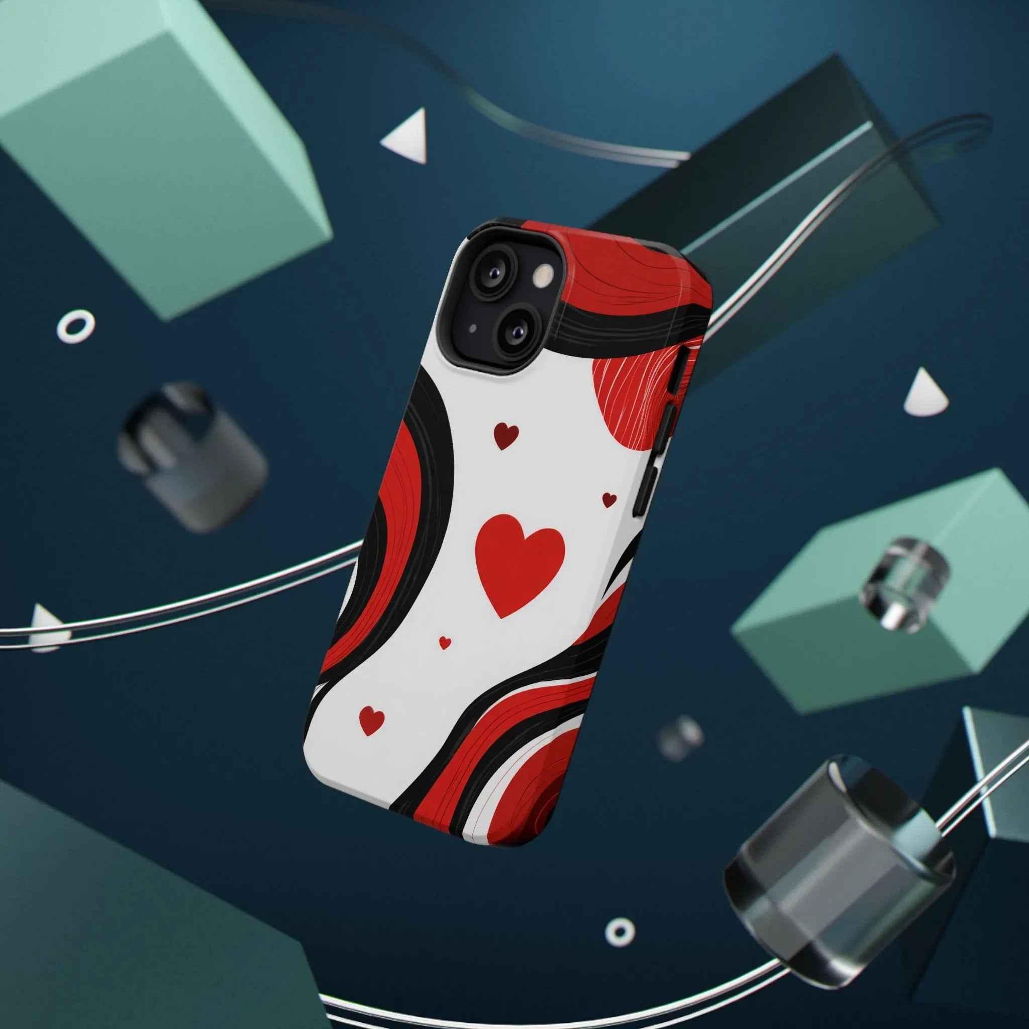 Red Romance Phone Case for iPhone 11-17 and Galaxy S21-S22 - KARARMDESIGN