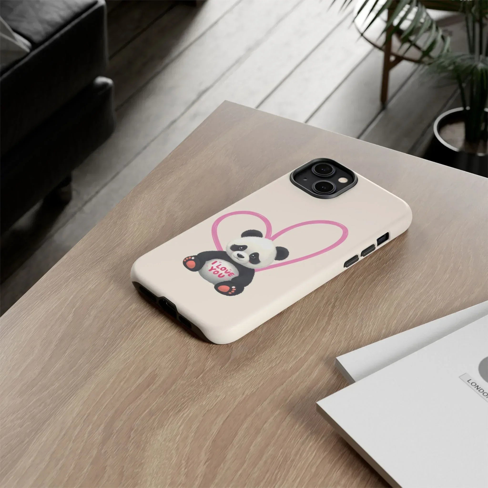 Cute Panda Heart Love Phone Case for iPhone 8-16 - KARARMDESIGN