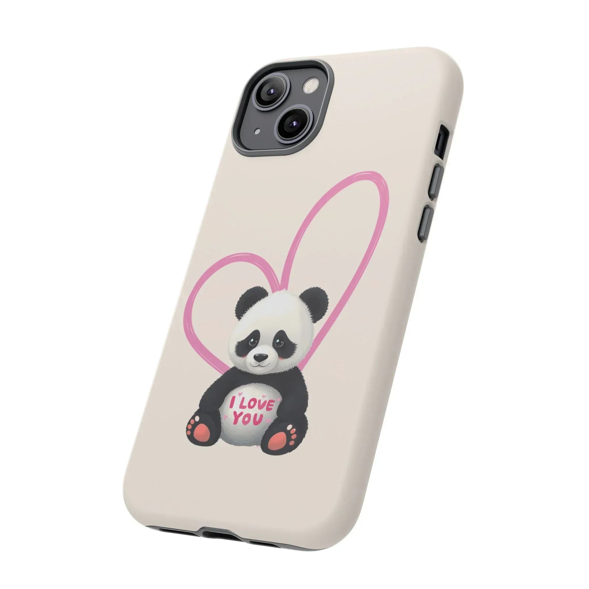 Cute Panda Heart Love Phone Case for iPhone 8-16 - KARARMDESIGN