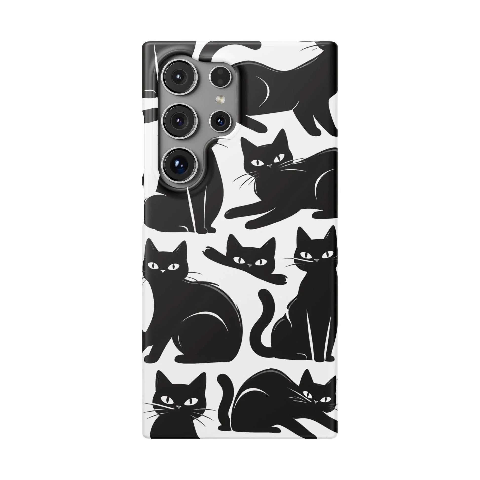 Black Cats Phone Case for iPhone 11-17 and Galaxy S20-S25 - KARARMDESIGN