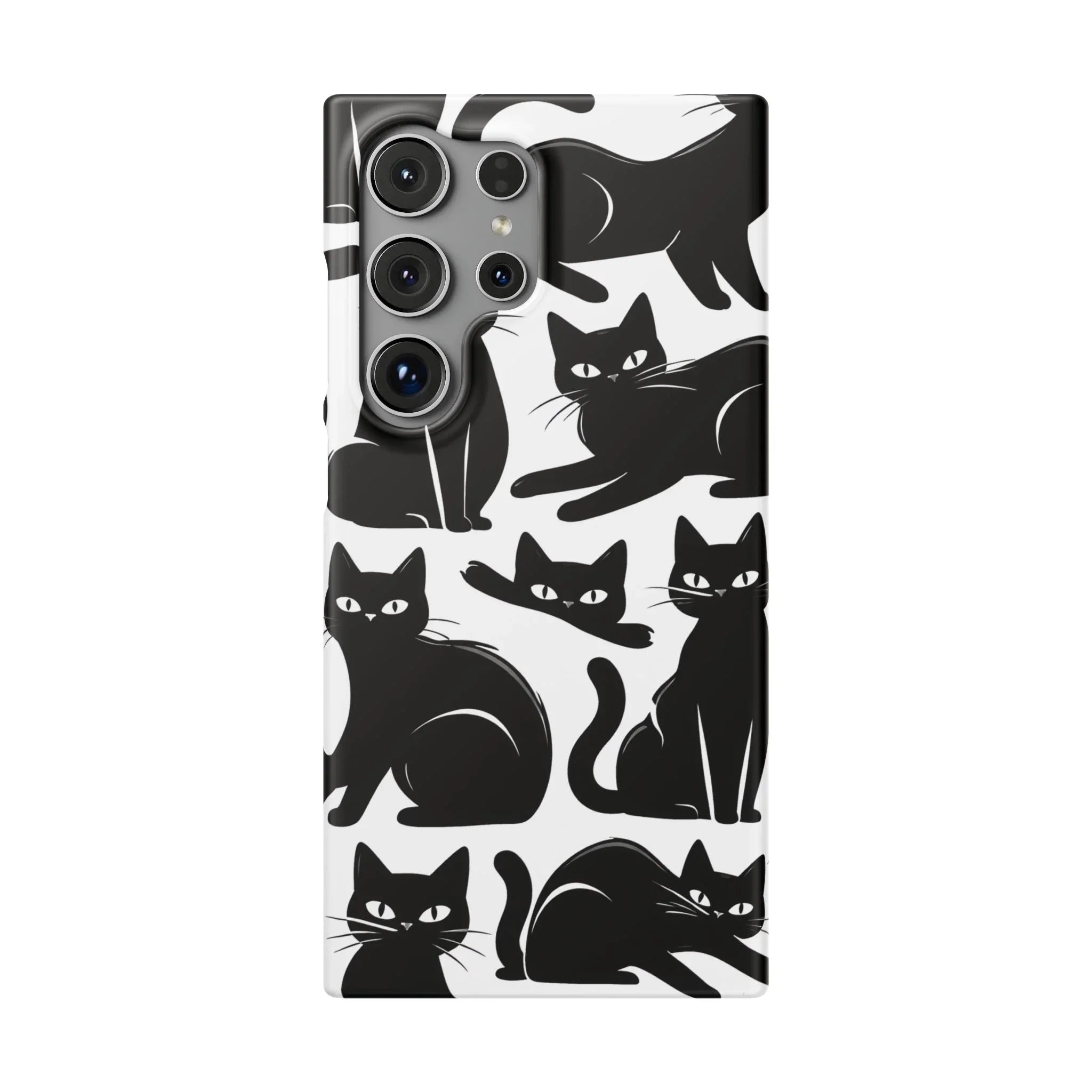 Black Cats Phone Case for iPhone 11-17 and Galaxy S20-S25 - KARARMDESIGN