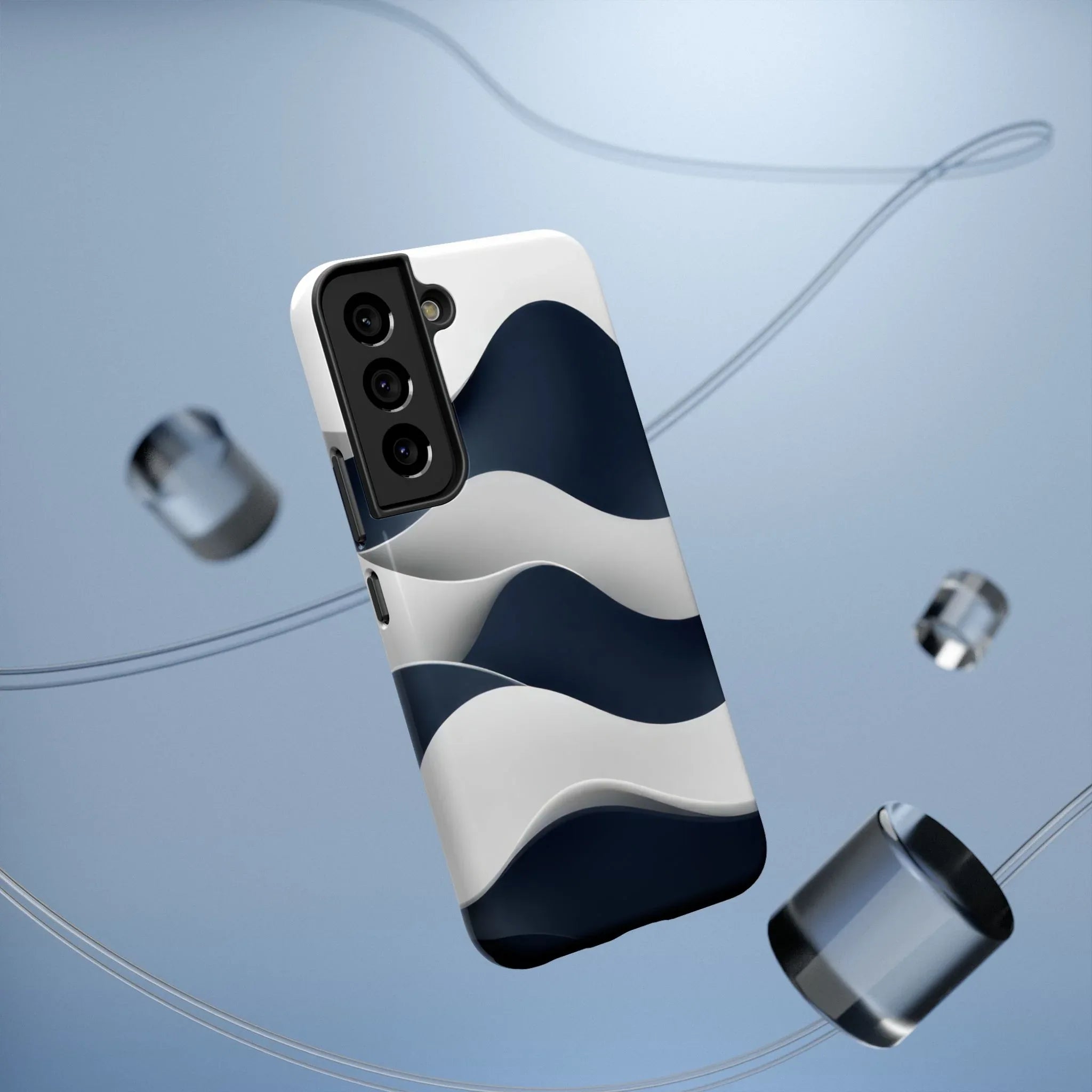 Ocean Flow Phone Case for iPhone 11-17 and Galaxy S21-S22 - KARARMDESIGN