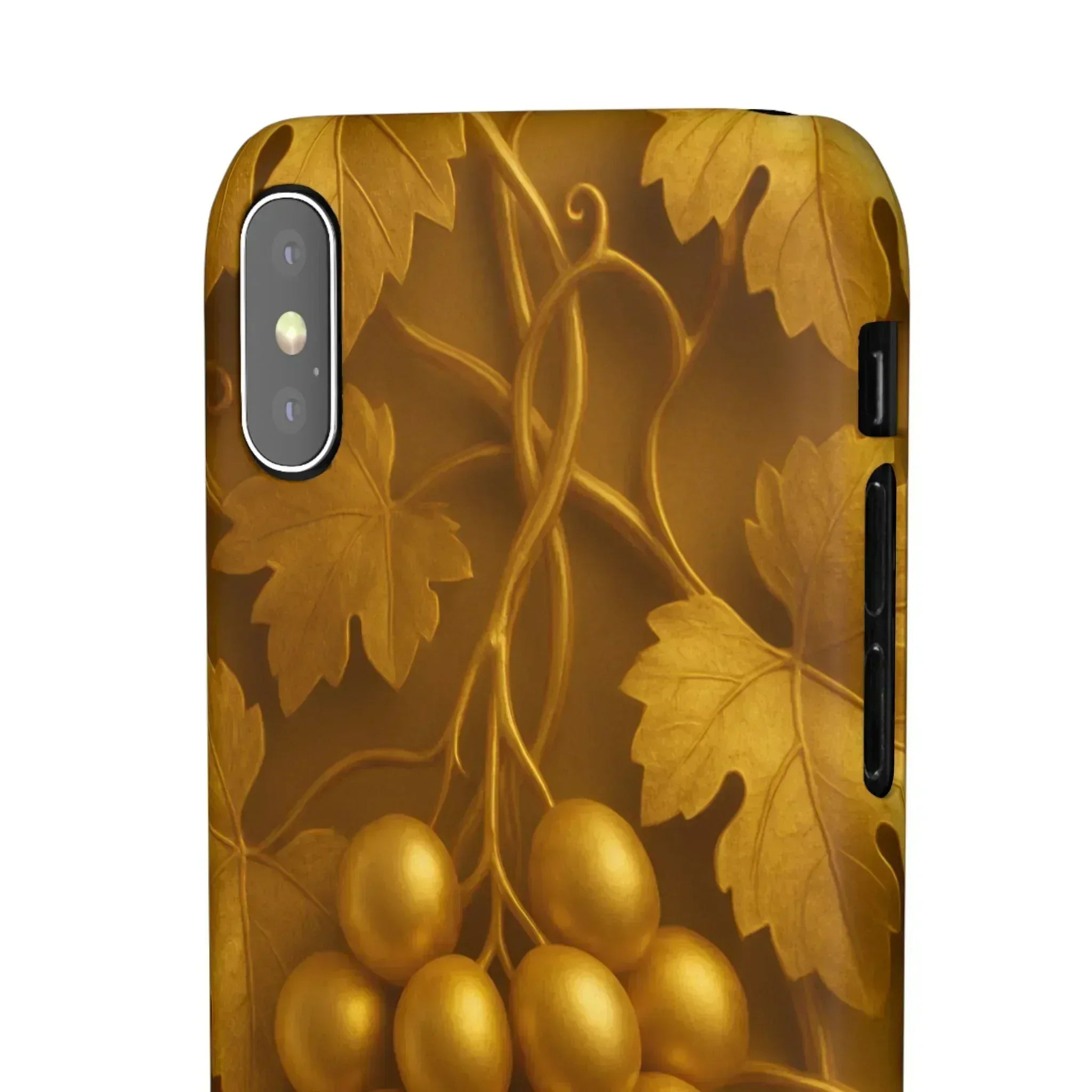 Golden Grapes Phone Case for iPhone 8–16 - KARARMDESIGN