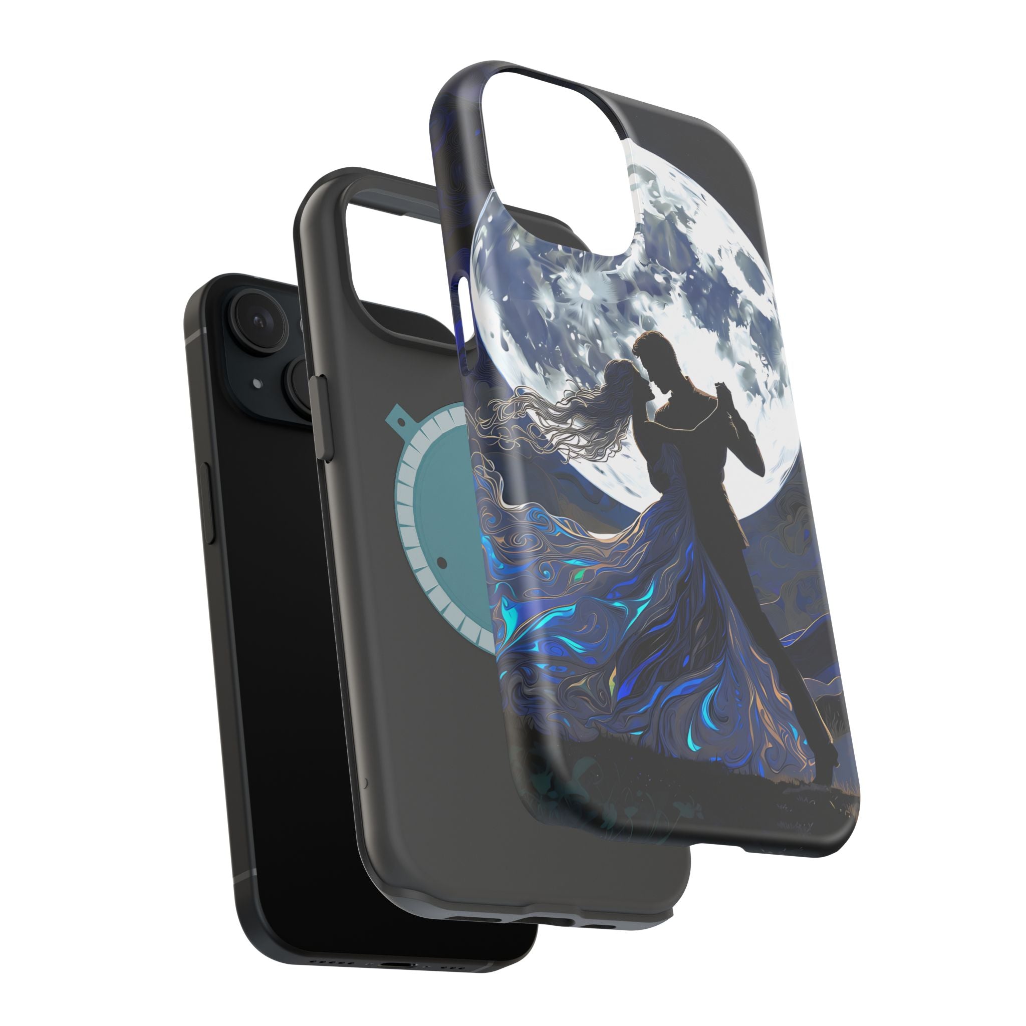 Romantic Moonlight Dance Magnetic Phone Case – iPhone 15–17 & Samsung Galaxy S26