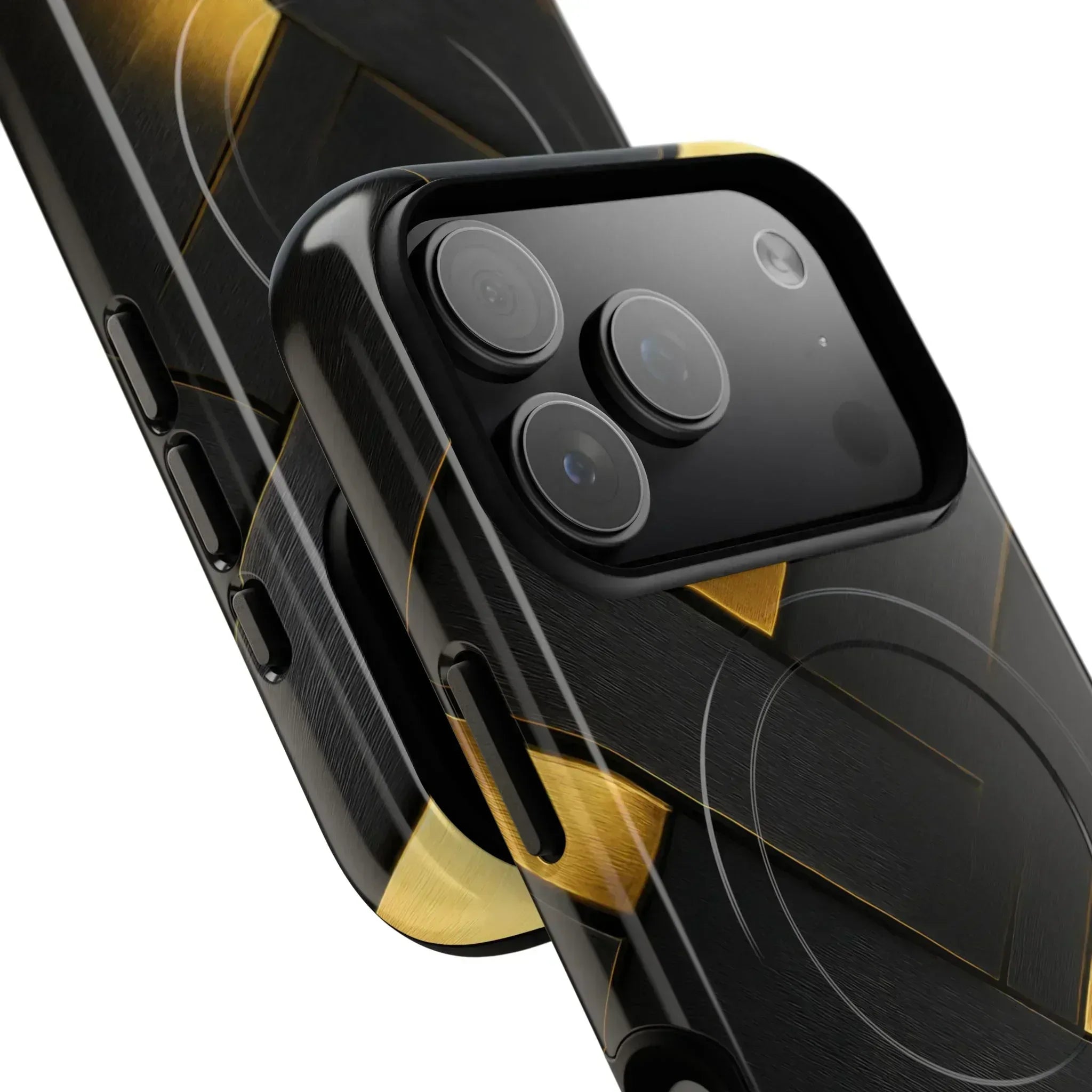 Golden Grid Phone Case for iPhone 17 Air, Pro, Pro Max - KARARMDESIGN