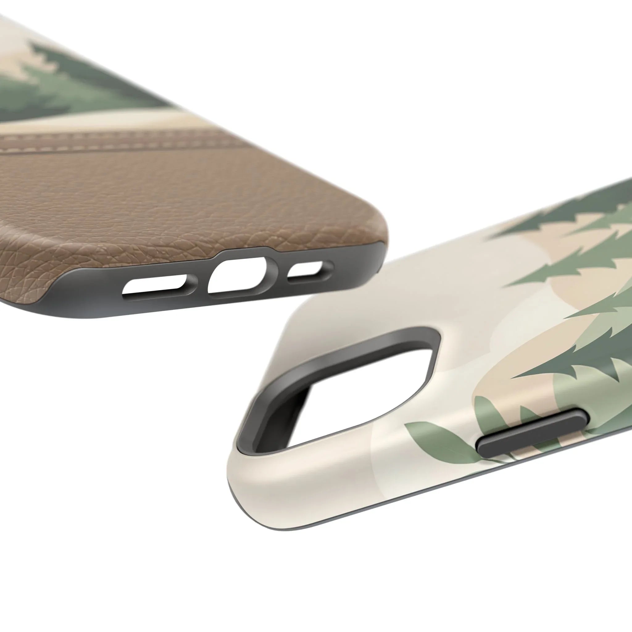 Forest Leather Phone Case for iPhone 11-17 and Galaxy S21-S25 - KARARMDESIGN