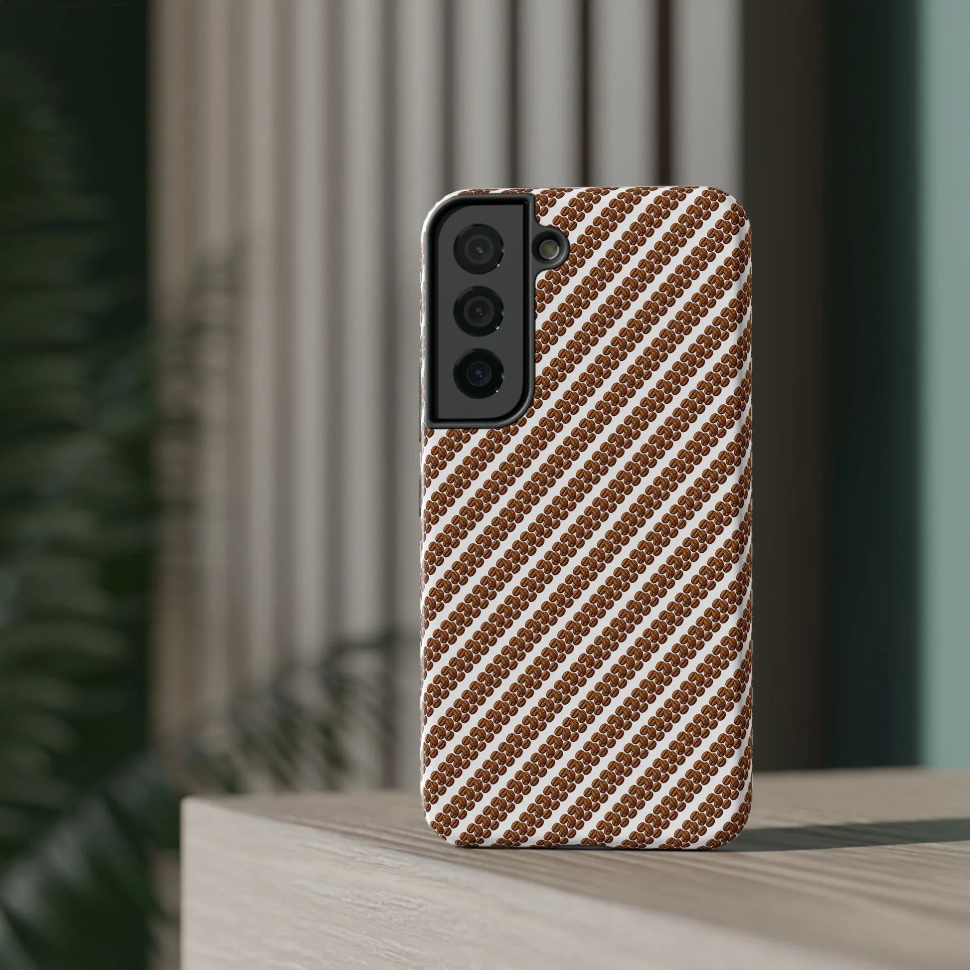 Stylish Coffee Pattern Phone Case for iPhone 11–17 and Galaxy S21–S22 - KARARMDESIGN