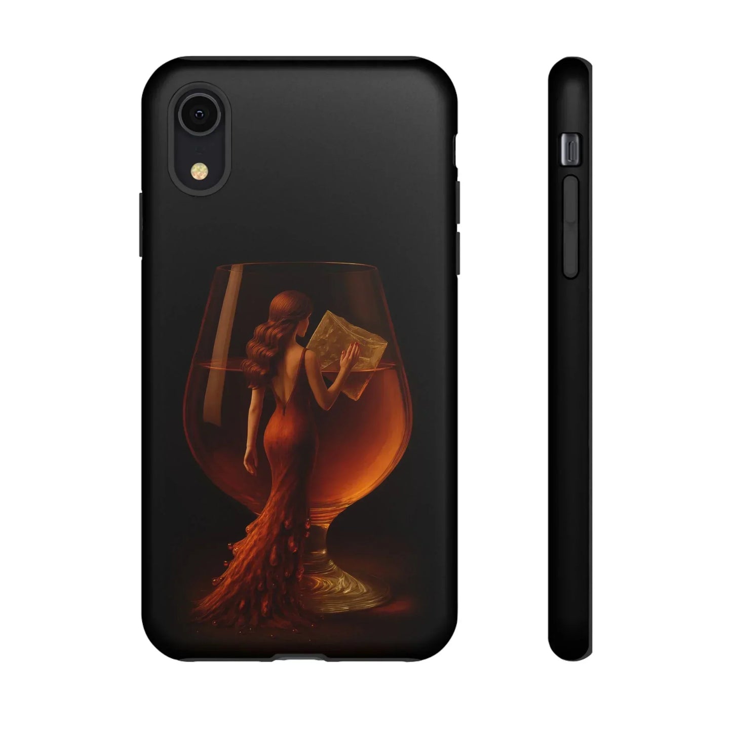 Elegant Midnight Lady Phone Case for iPhone 8-16 and Google Pixel up to 9 Models - KarArmDesign