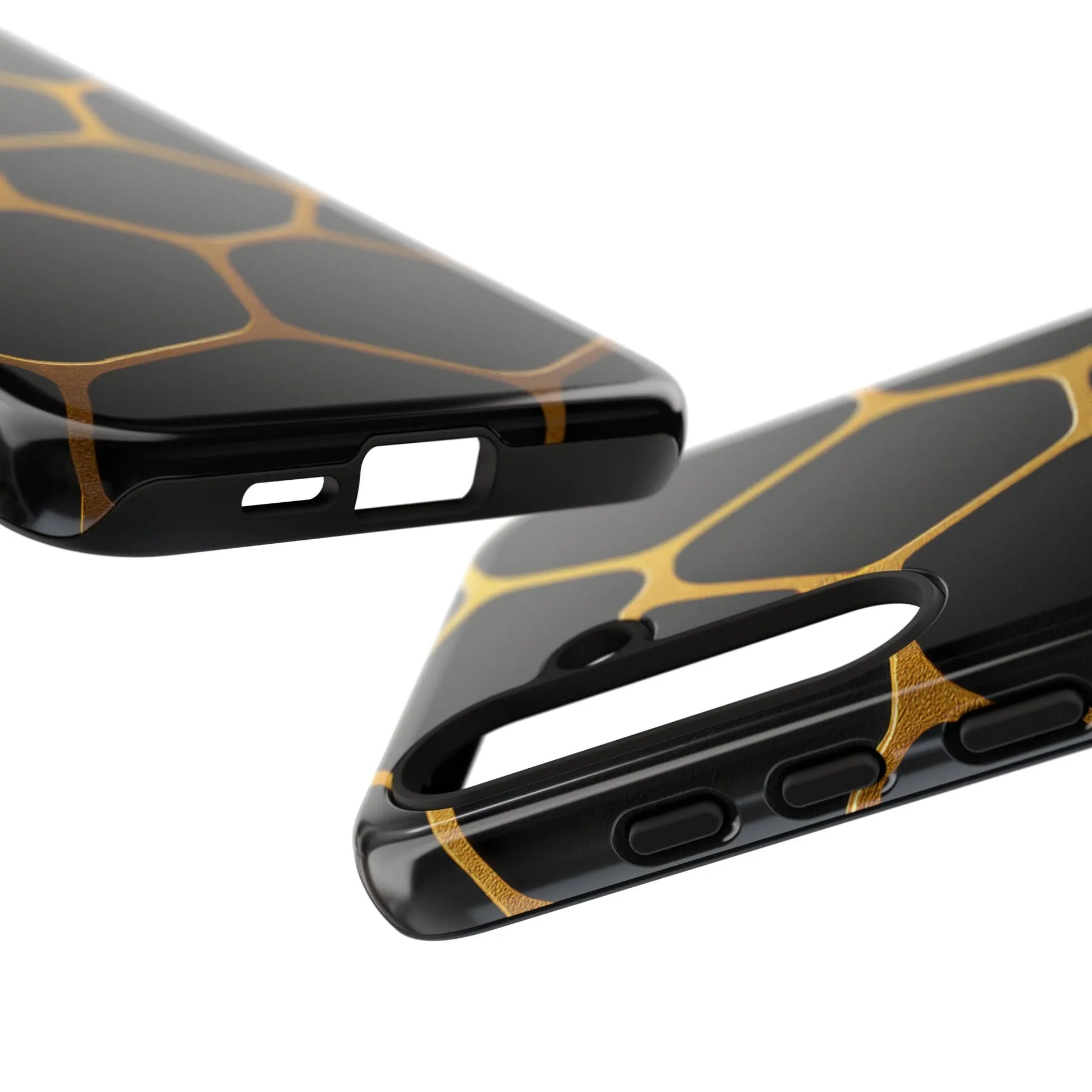 Golden Cellscape Phone Case for iPhone 8-17 and Galaxy S20-S25 - KARARMDESIGN