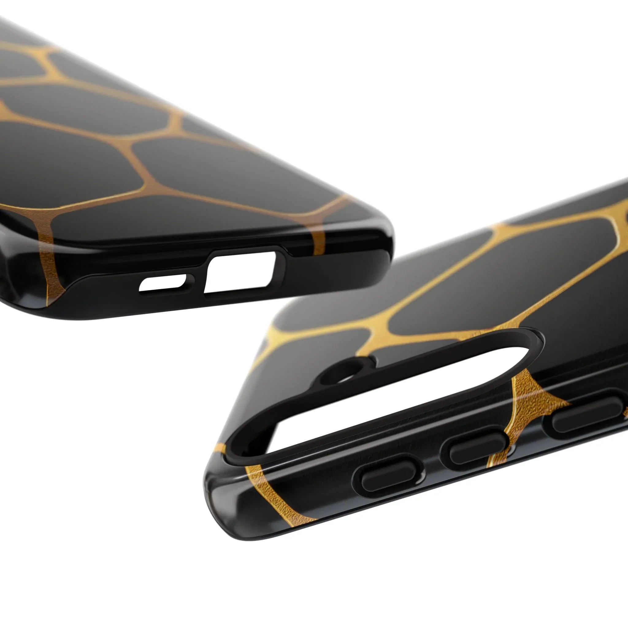 Golden Cellscape Phone Case for iPhone 8-17 and Galaxy S20-S25 - KARARMDESIGN