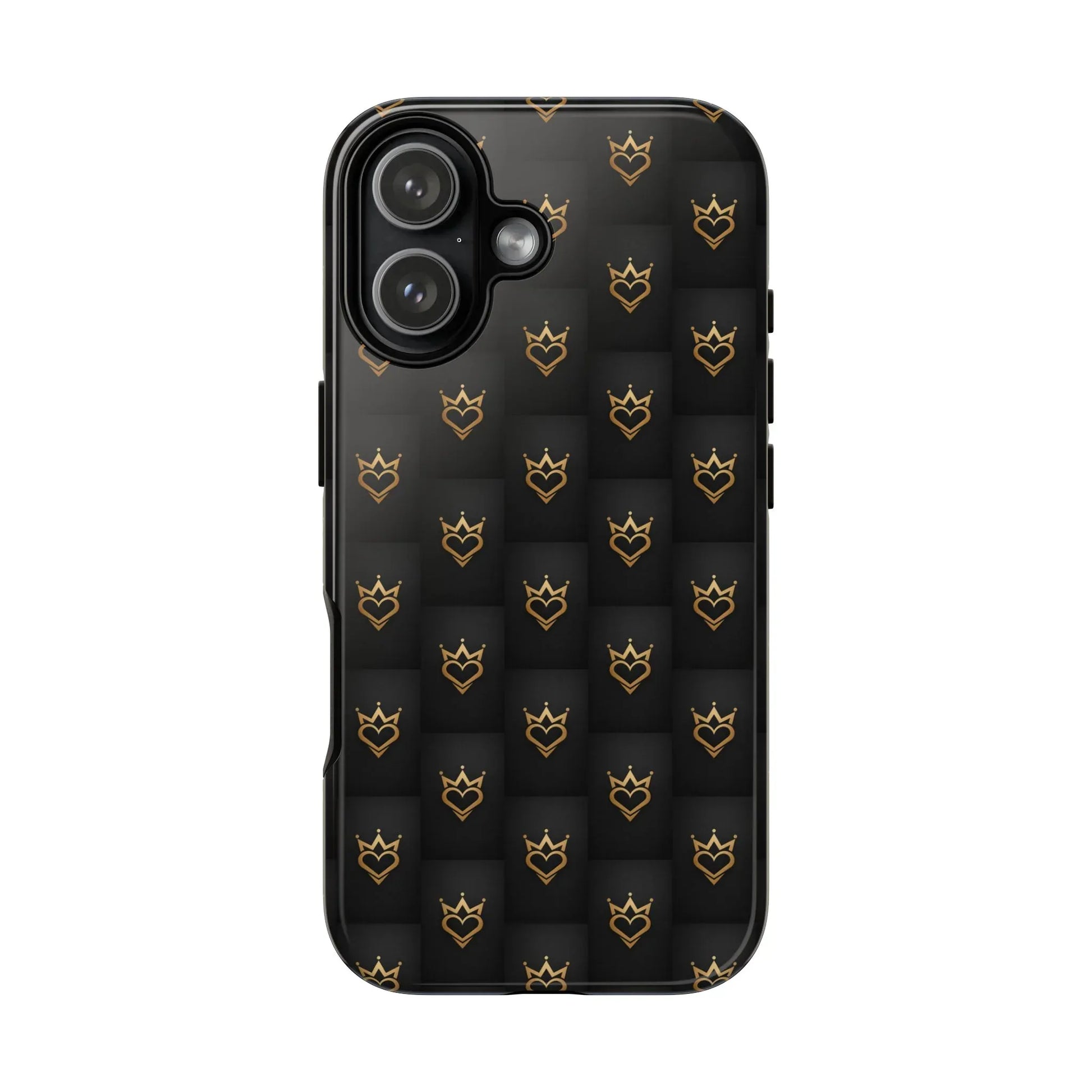 Crowned Heart Doodle Phone Case for iPhone 11-17 & Galaxy S10-S25 - KARARMDESIGN