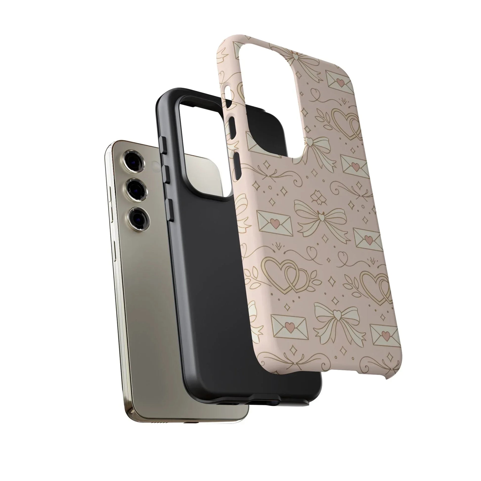 Sweet Romance Tough Phone Case for iPhone 11–17 & Galaxy S10–S25 - KARARMDESIGN