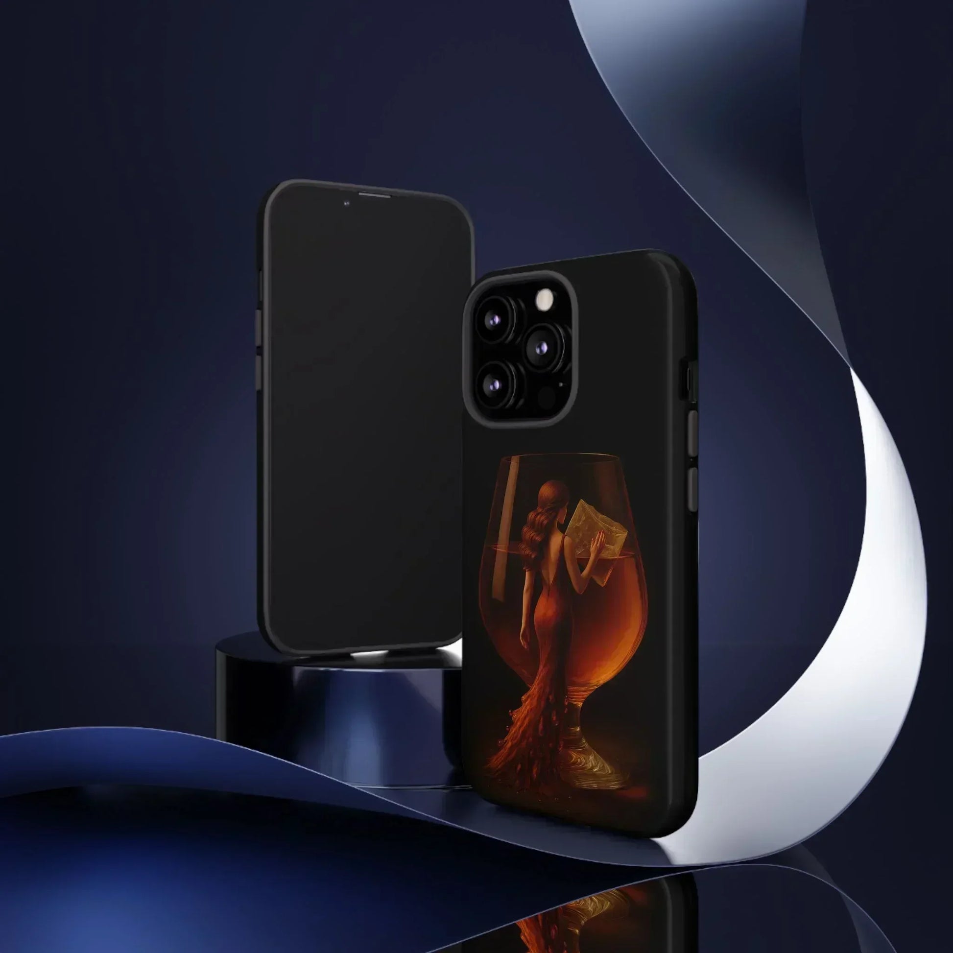 Elegant Midnight Lady Phone Case for iPhone 8-16 and Google Pixel up to 9 Models - KarArmDesign