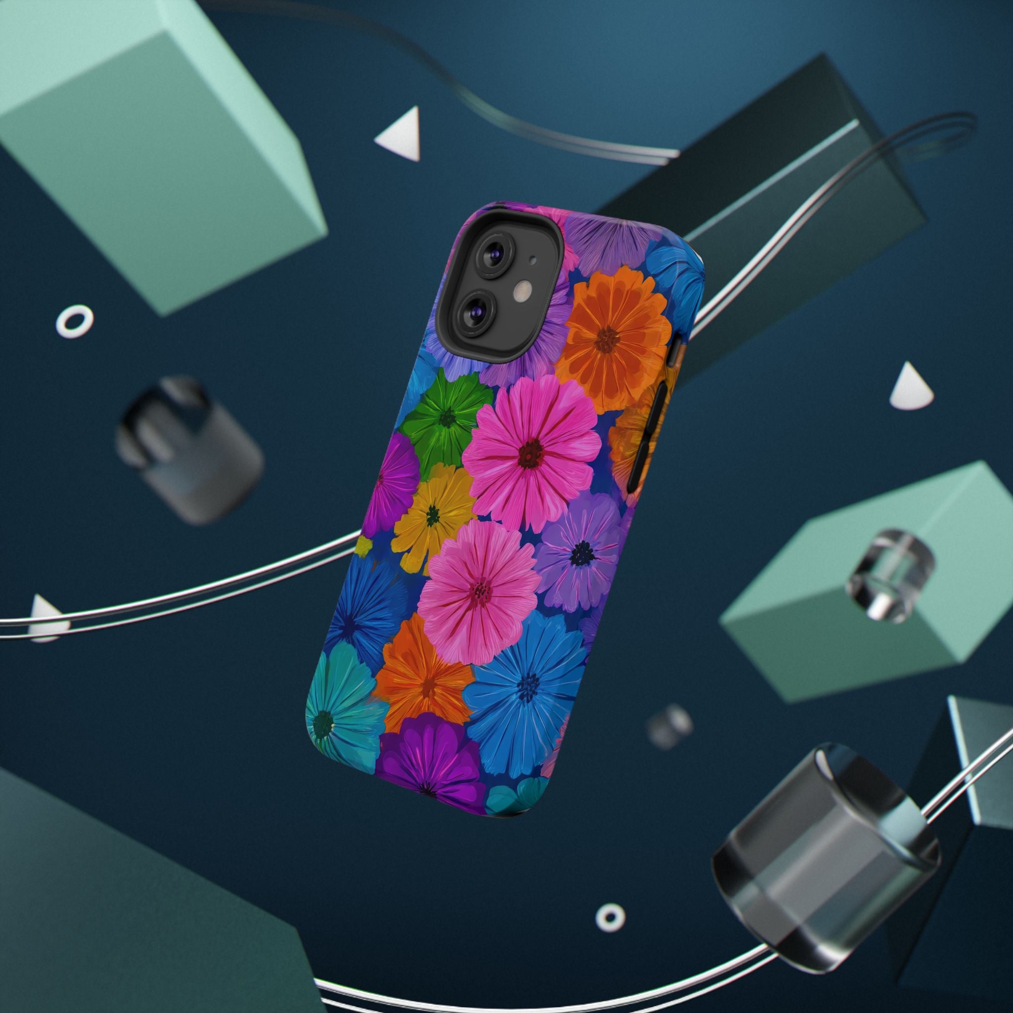 Bloom Pattern Phone Case for iPhone 11-17 and Galaxy S21-S22 Models - KARARMDESIGN