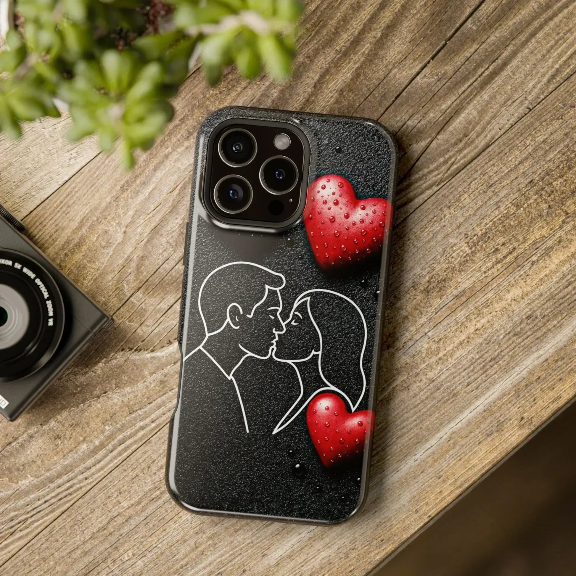 Midnight Kiss Phone Case for iPhone 13-16 Models - KarArmDesign