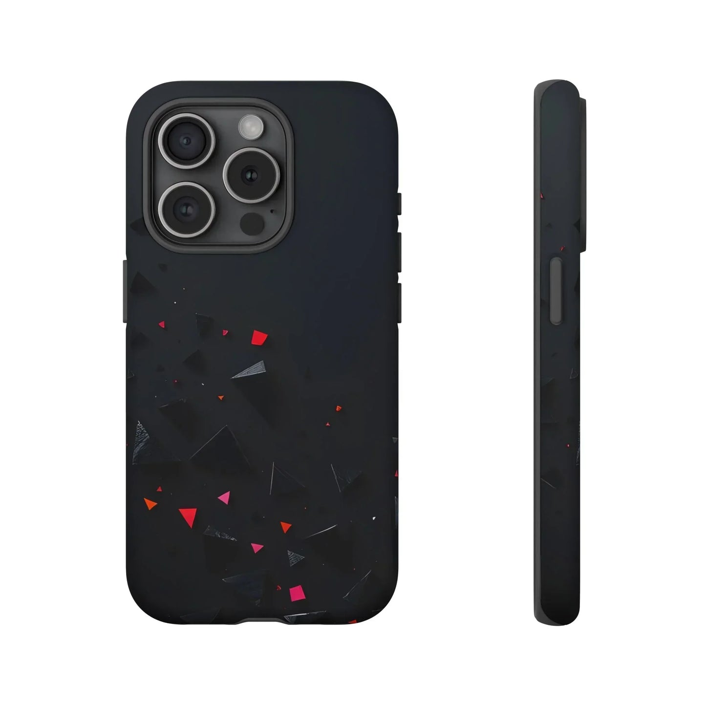 Black and Red Neon Phone Case for iPhone 8-16 and Pixel up to 9 Models - KarArmDesign