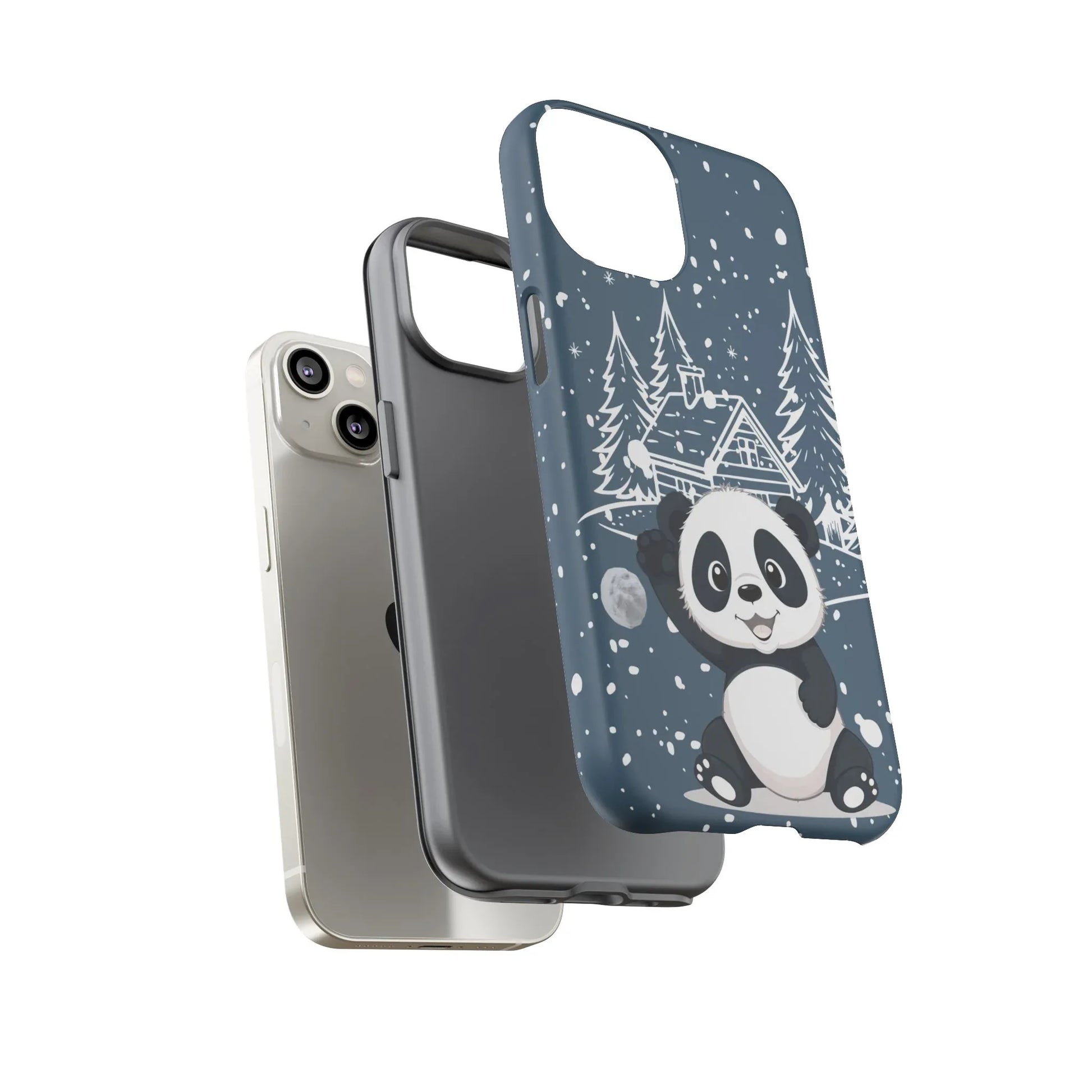Cute Panda in a Winter Wonderland Phone Case for iPhone 8-17 - KARARMDESIGN