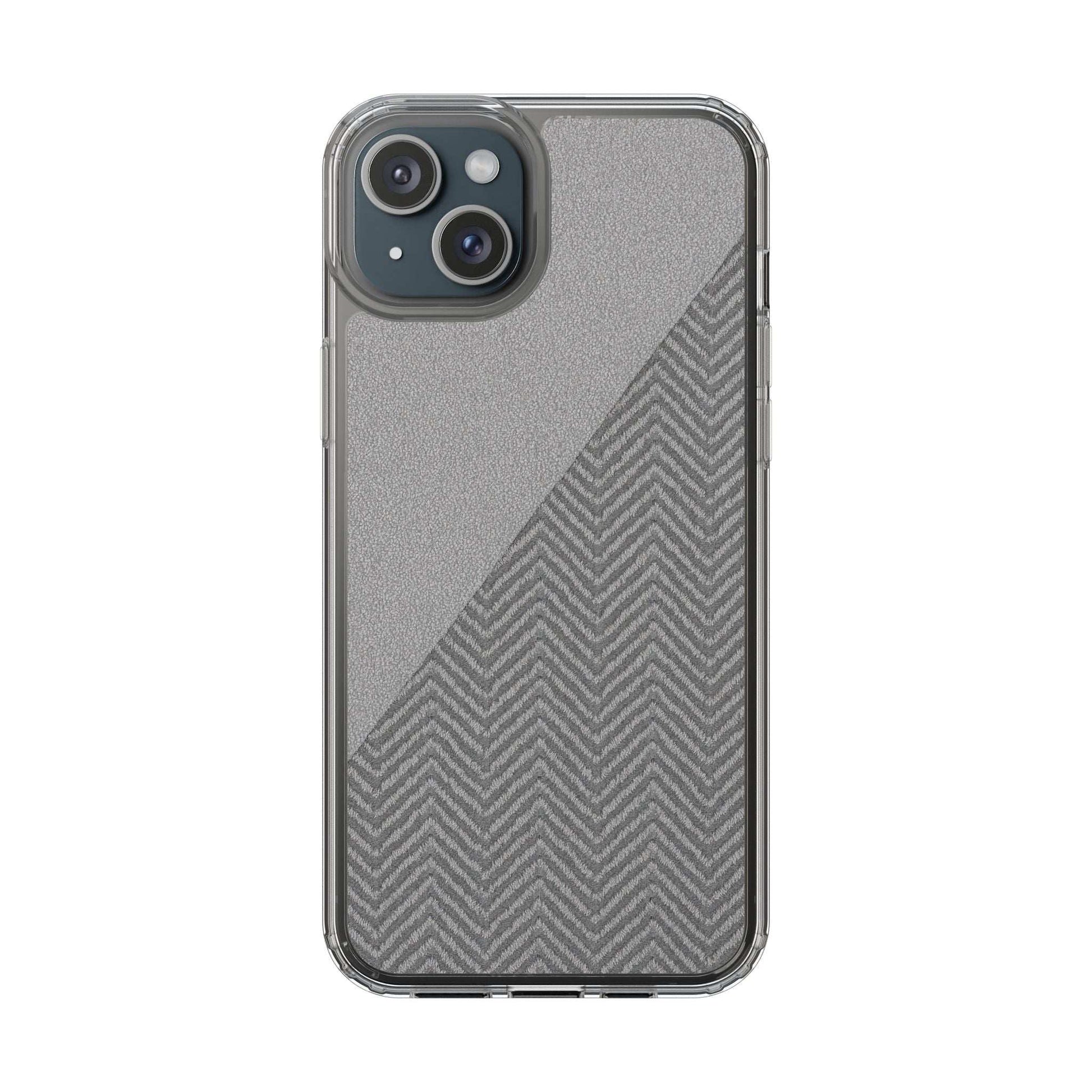 Rugged phone case with herringbone diagonal stripe and raised camera cutout for iPhone 12-17