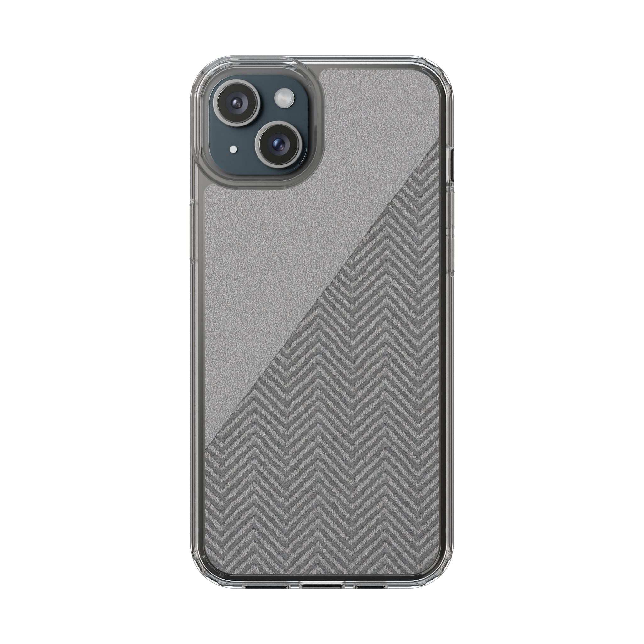 Rugged phone case with herringbone diagonal stripe and raised camera cutout for iPhone 12-17