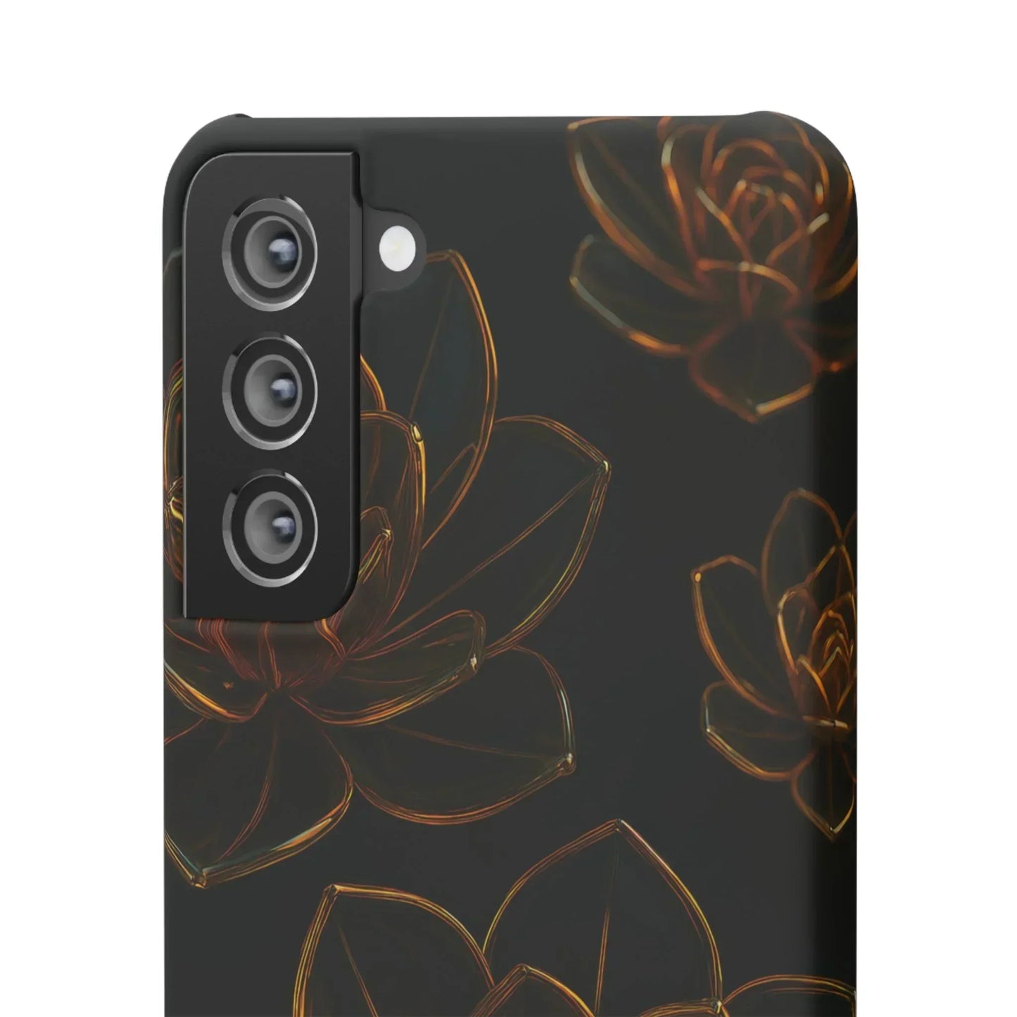 Glass Flower Phone Case for iPhone 7-16 and Galaxy S10-S24 Models