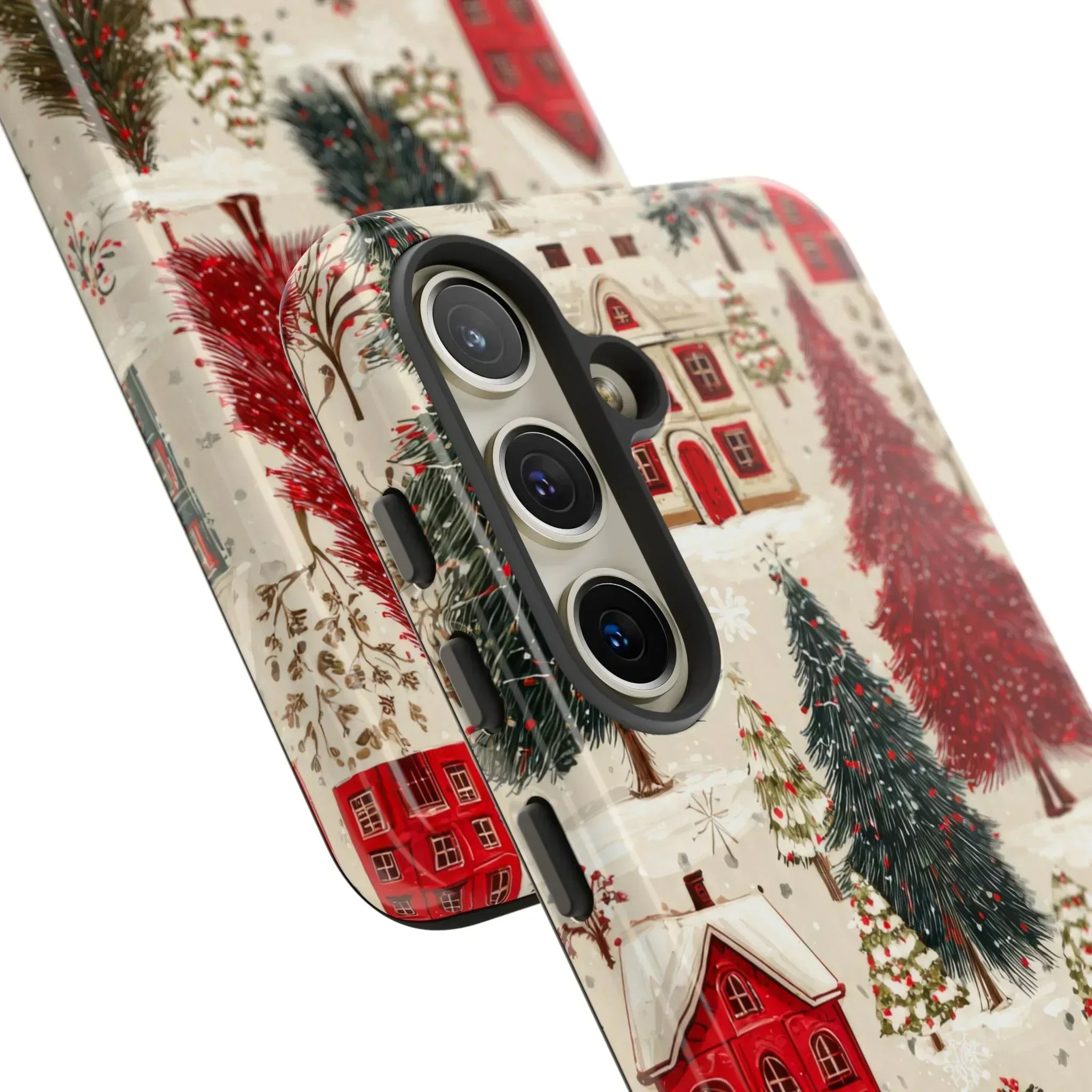 Cozy Winter Village Phone Case for iPhone 11-17 and Galaxy S10-S25 - KARARMDESIGN