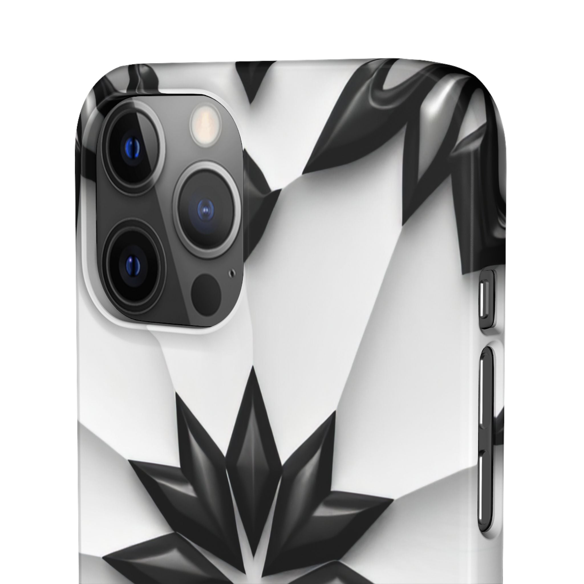 Black & White Geometric Snap Case for iPhone & Samsung Galaxy