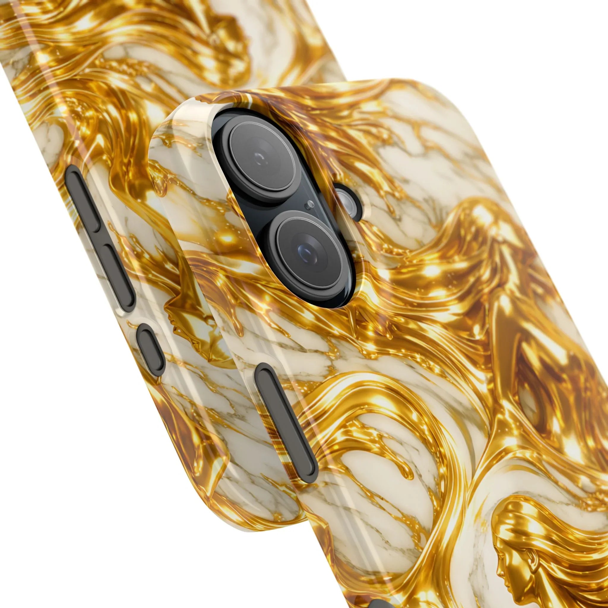 Divine Gold Woman Phone Case for iPhone 11-17 and Galaxy S21-S25 - KARARMDESIGN