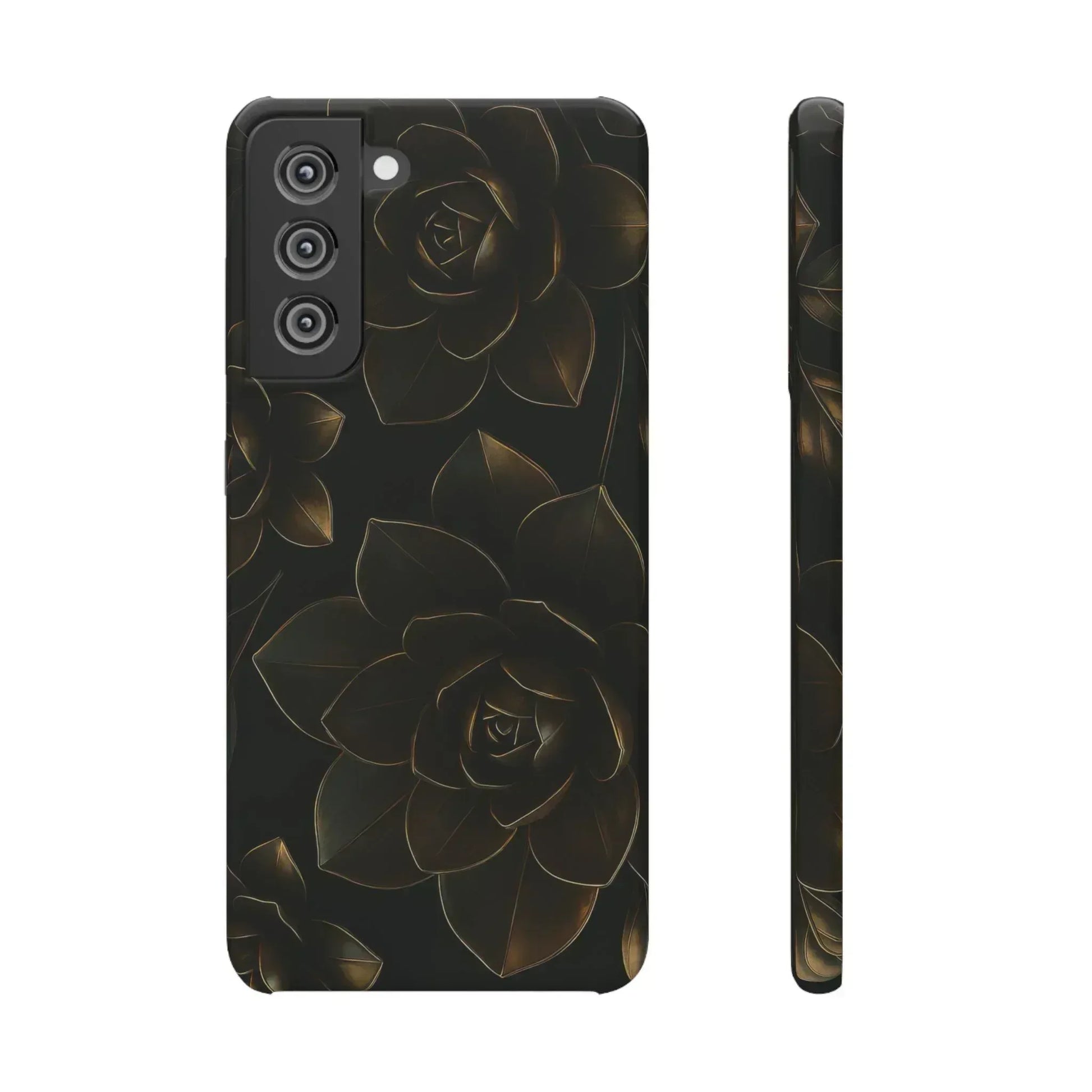Metal Flower Phone Case for iPhone 8-16 and Galaxy S20-S24 - KARARMDESIGN