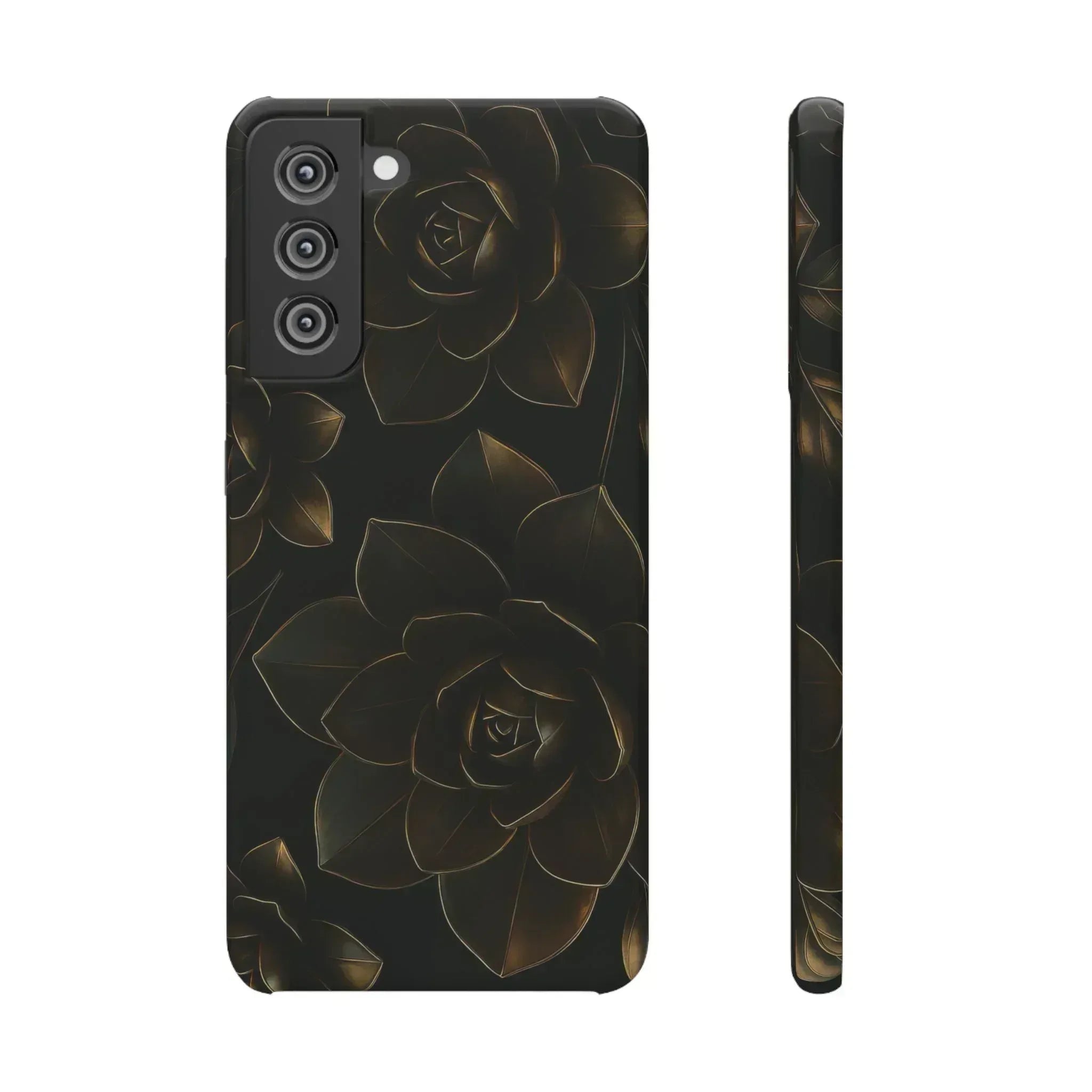 Metal Flower Phone Case for iPhone 8-16 and Galaxy S20-S24 - KARARMDESIGN