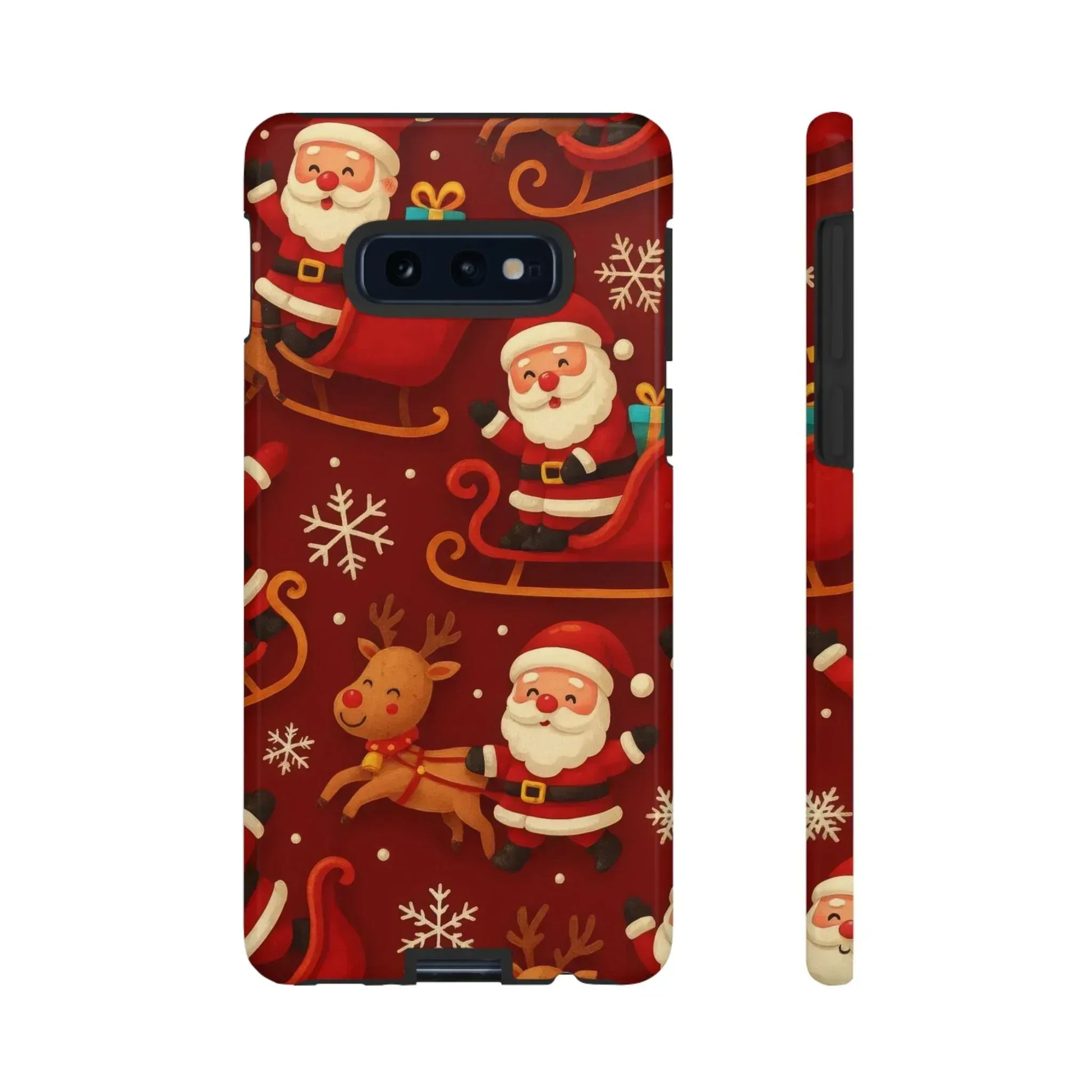 Santa Sleigh Ride Phone Case for iPhone 11-17 and Galaxy S10-S25 - KARARMDESIGN