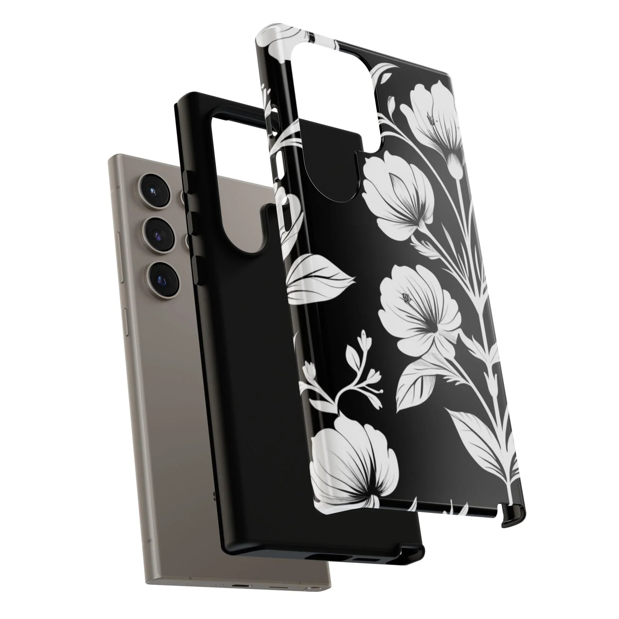 Elegant Floral Phone Case for Galaxy S20-S25 - KARARMDESIGN