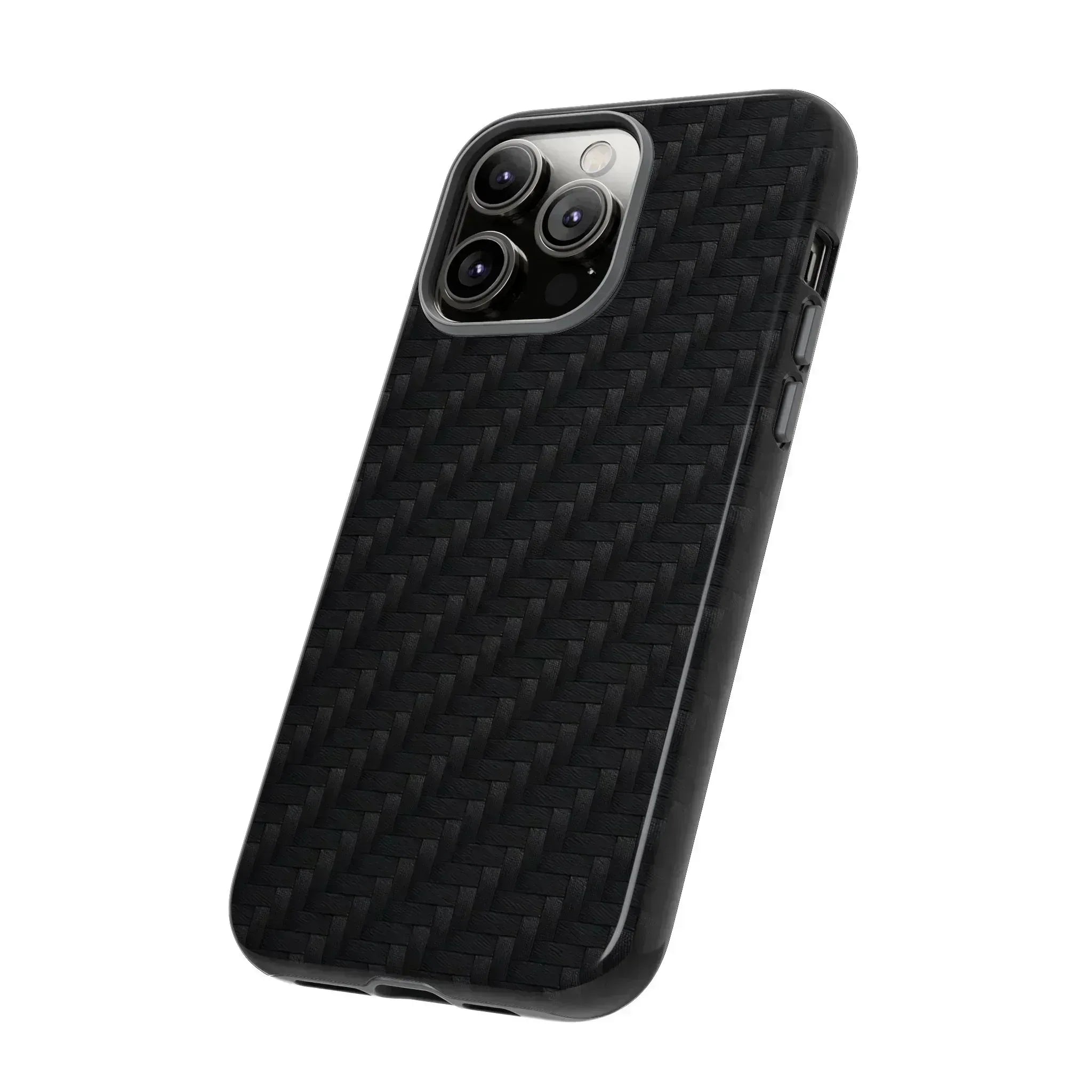 Black Carbon Phone Case for iPhone 8-16 and Google Pixel up to 9 - KARARMDESIGN