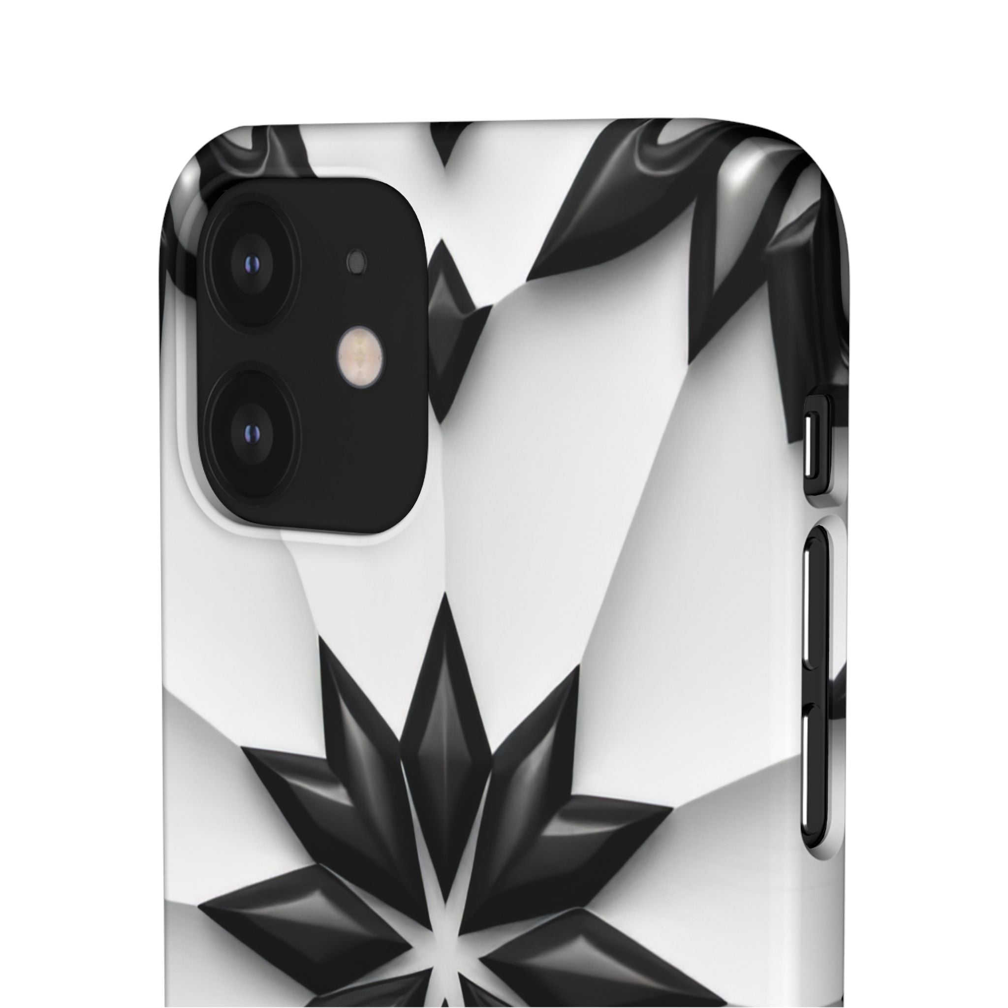 Black & White Geometric Snap Case for iPhone & Samsung Galaxy